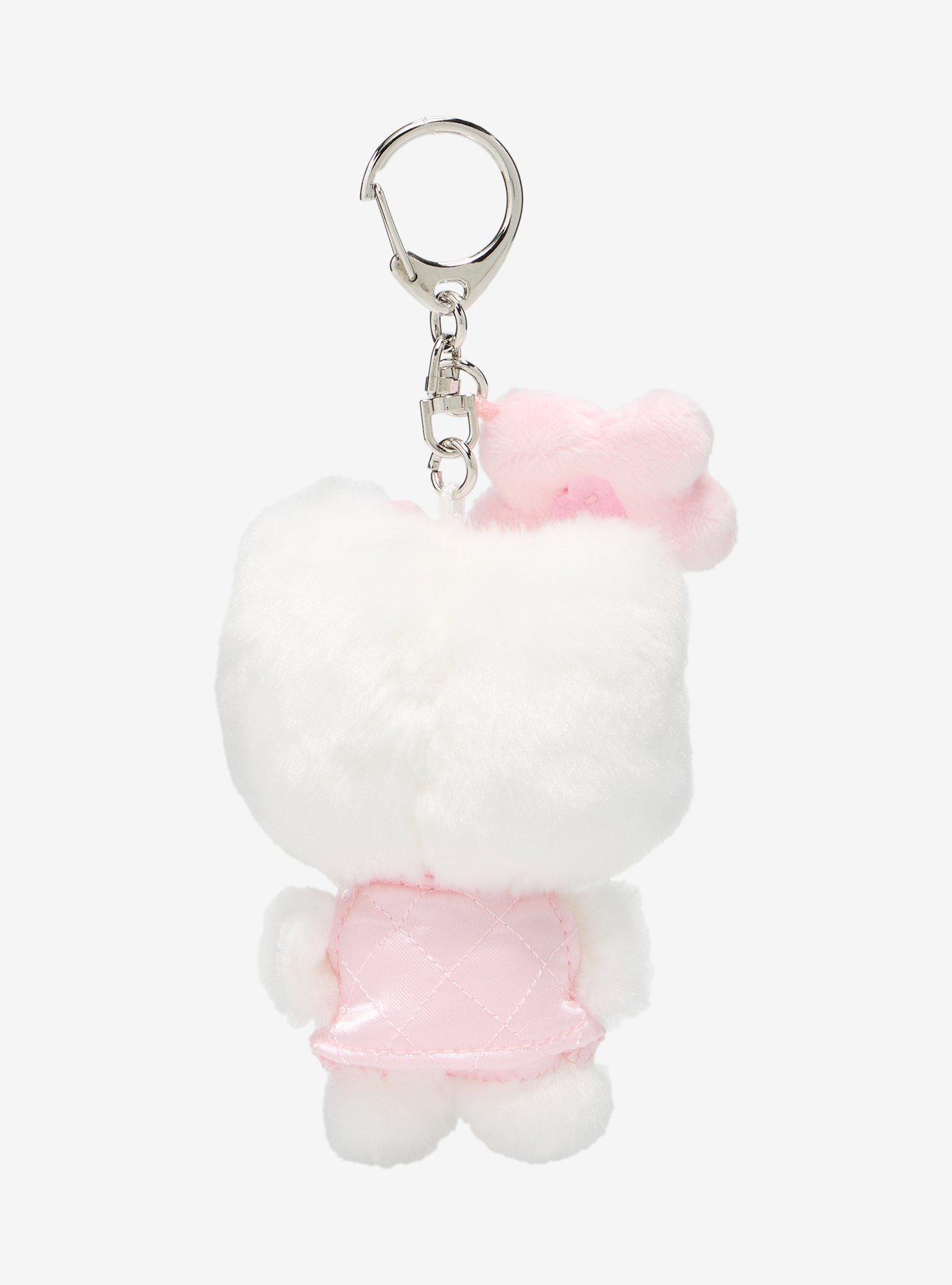 Sanrio Japan Originals Hello Kitty Pink Quilted Plush Bag Charm, , hi-res