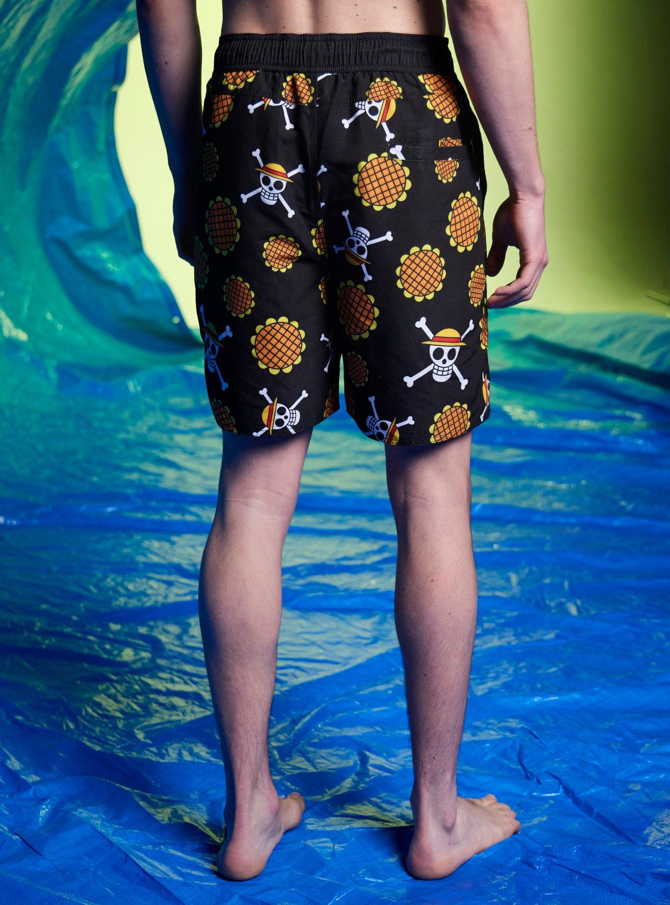 One Piece Luffy Dressrosa Swim Trunks, MULTI, alternate