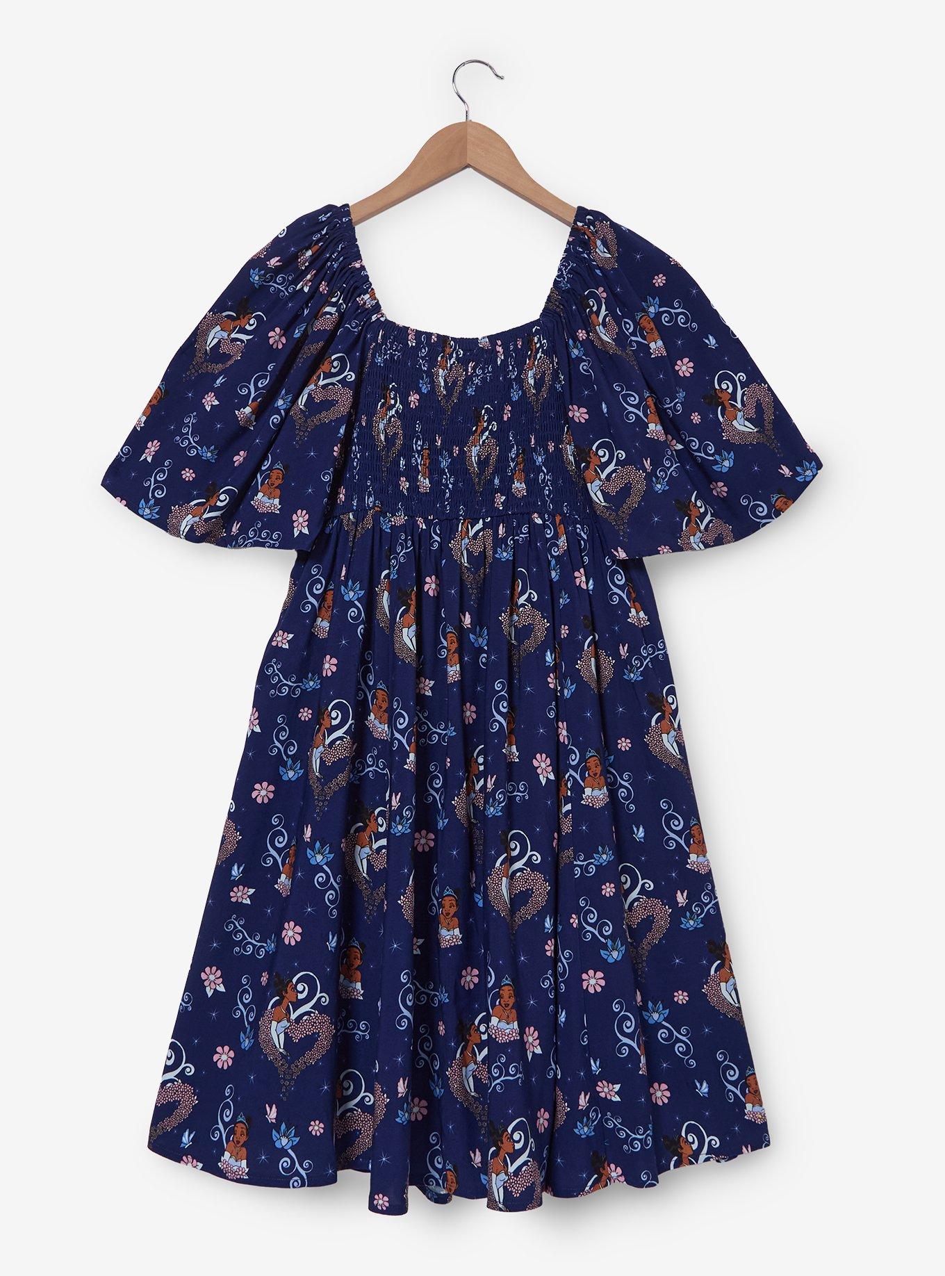 Disney The Princess and the Frog Tiana Evening Star Smocked Plus Size Dress &mdash; BoxLunch Exclusive, , hi-res