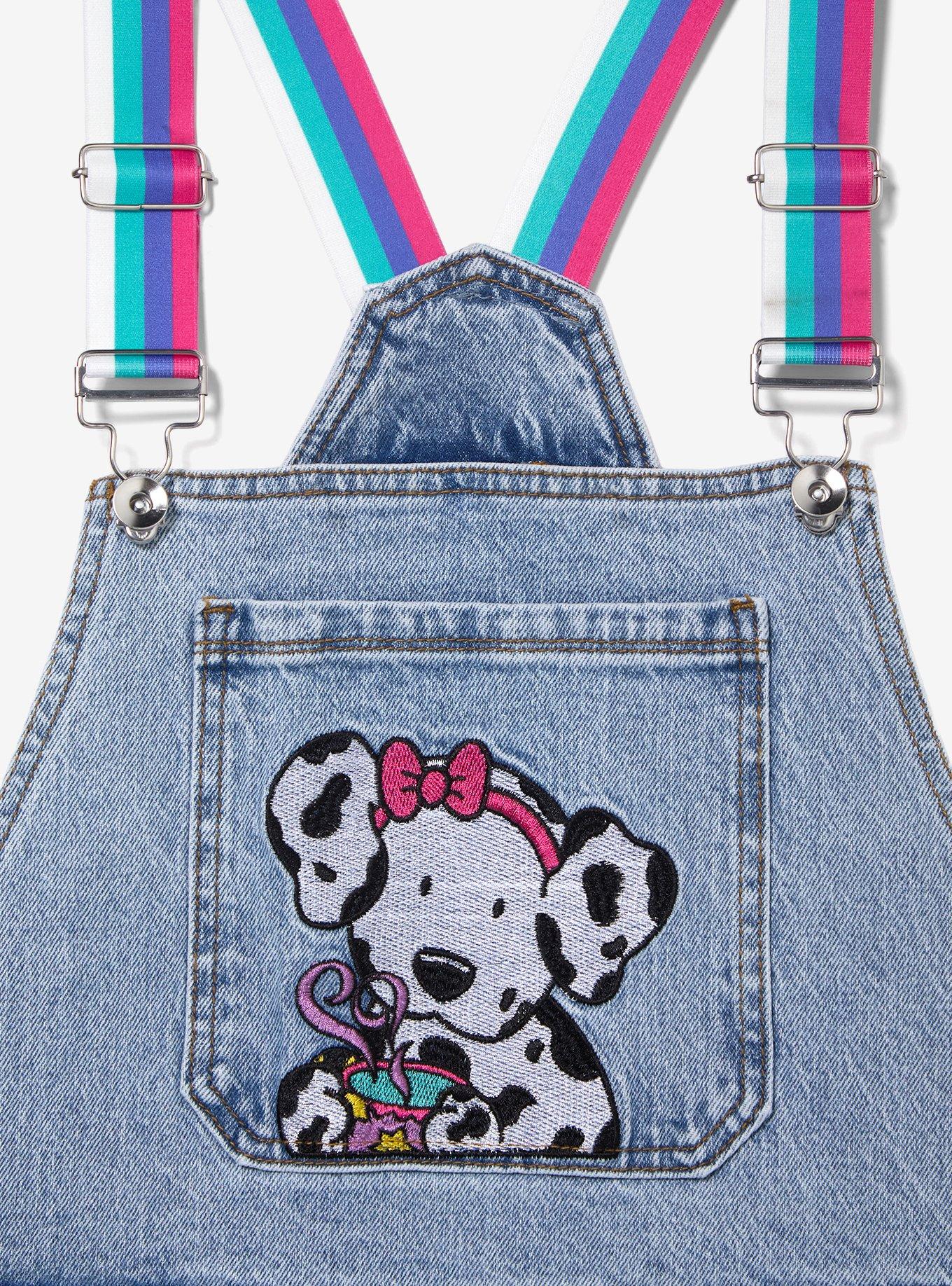 Sanrio Spottie Dottie Butterfly Women's Overall Dress &mdash; BoxLunch Exclusive, DENIM, alternate