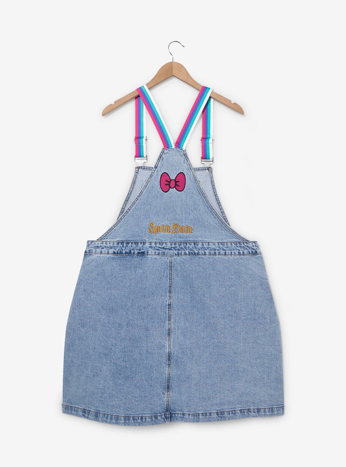 Sanrio Spottie Dottie Butterfly Women's Plus Size Overall Dress &mdash; BoxLunch Exclusive, DENIM, alternate