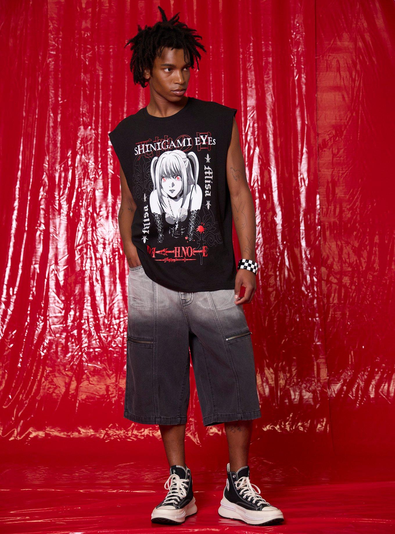 Death Note Misa Shinigami Muscle Tank Top, BLACK, alternate