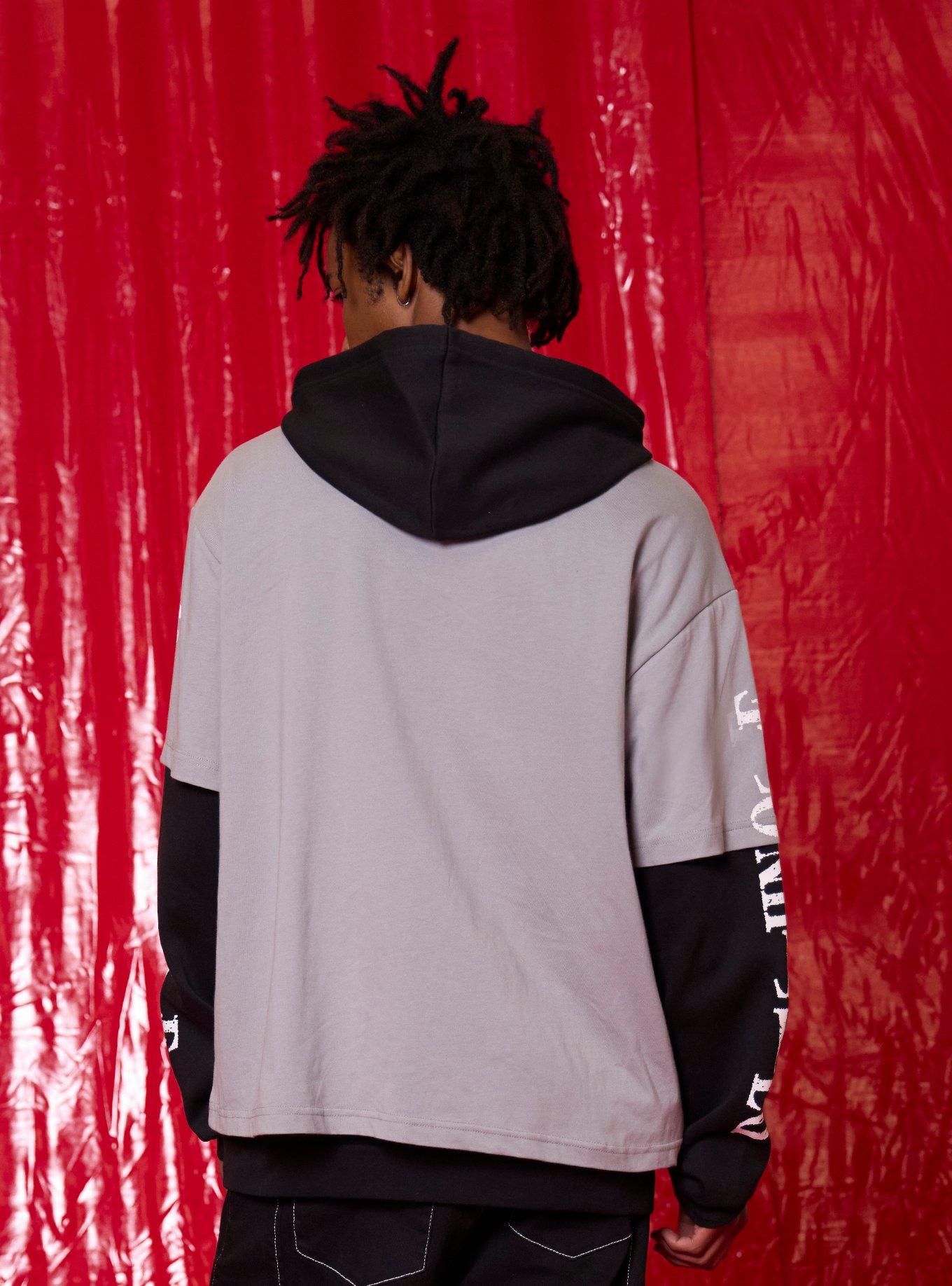 Death Note Ryuk Shinigami Twofer Hoodie, GREY, alternate