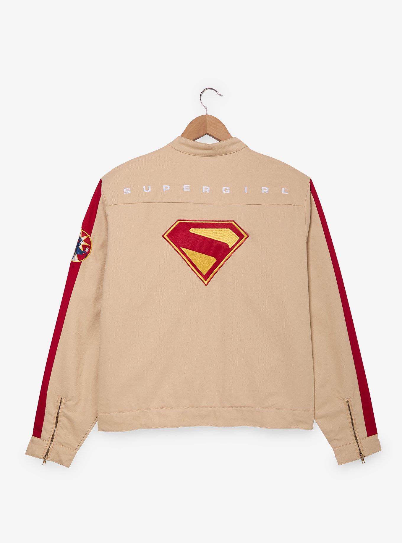 DC Comics Supergirl Patches Women's Moto Jacket - BoxLunch Exclusive, BEIGE, alternate