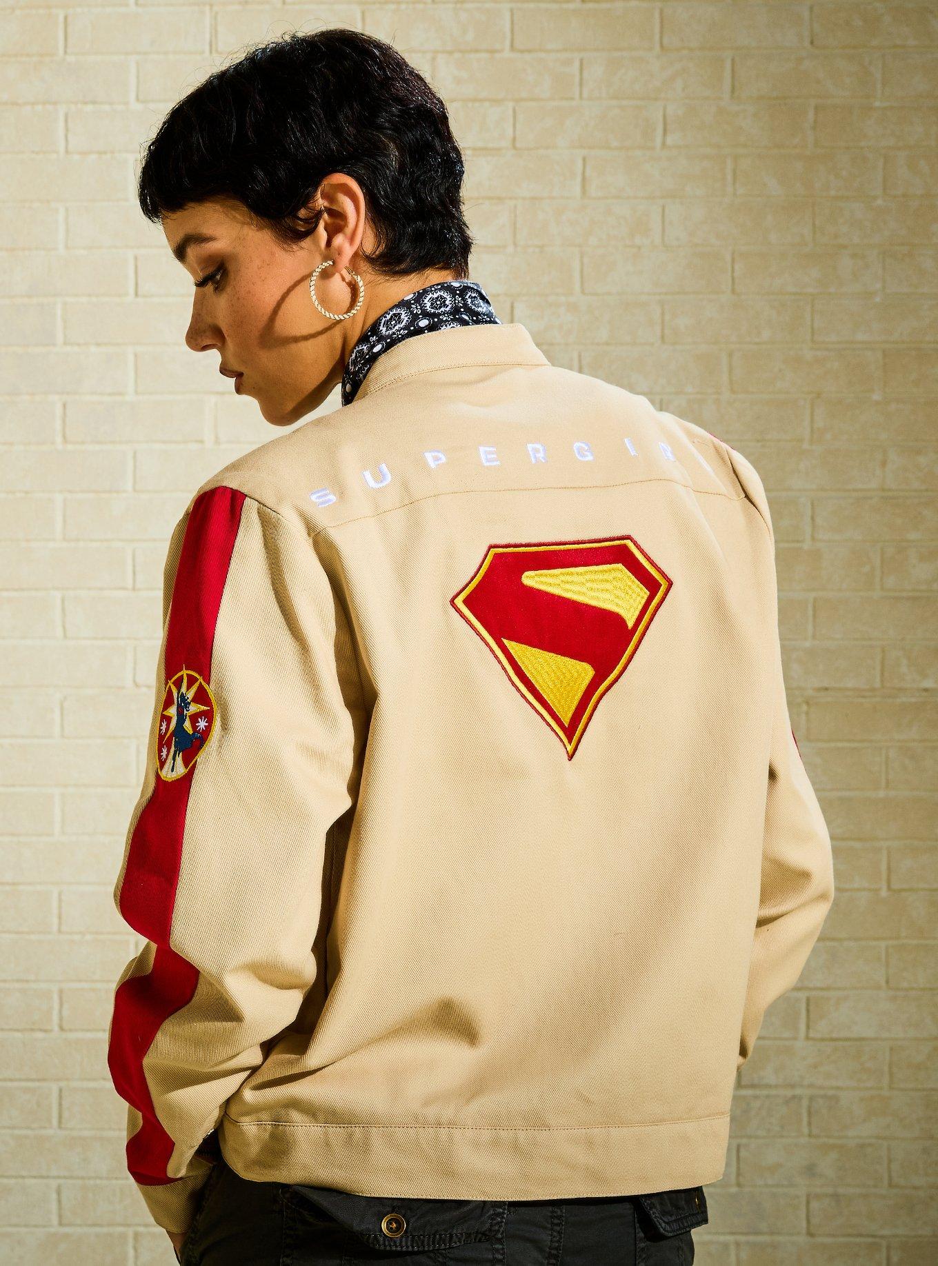DC Comics Supergirl Patches Women's Plus Size Moto Jacket - BoxLunch Exclusive, , hi-res