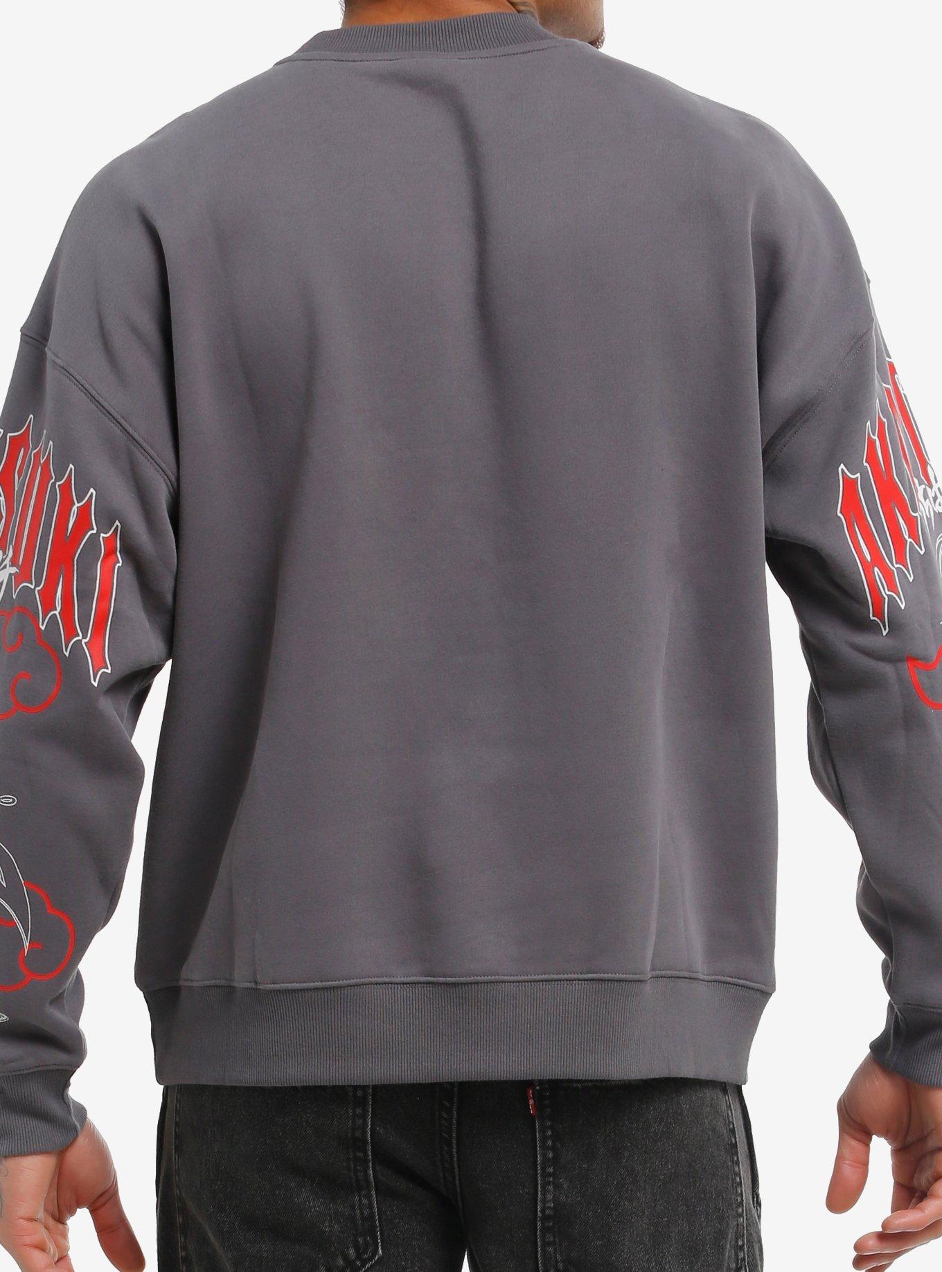 Naruto Shippuden Akatsuki Line Art Sweatshirt, CHARCOAL, alternate