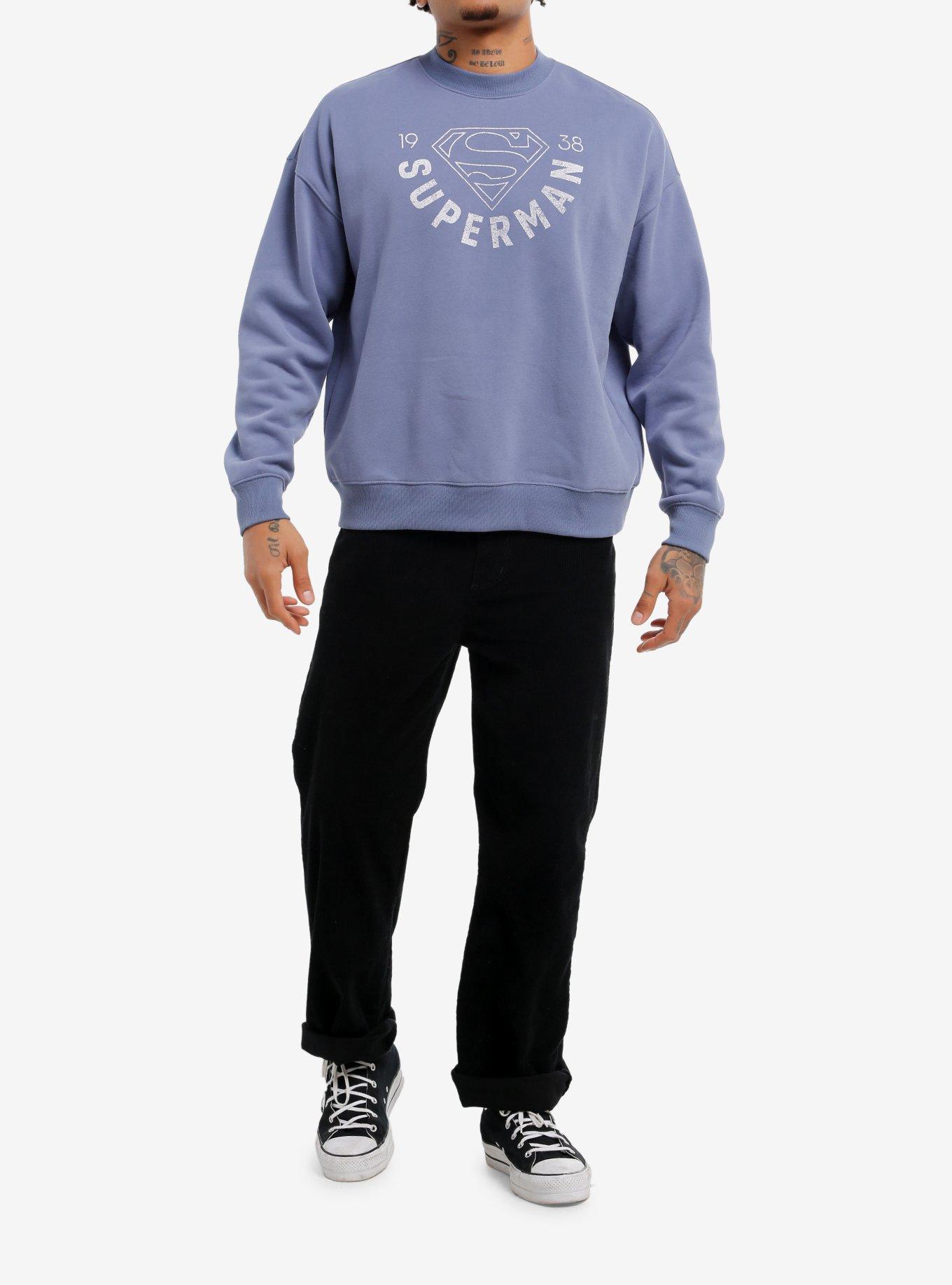 DC Comics Superman Logo Sweatshirt, CORNFLOWER, alternate