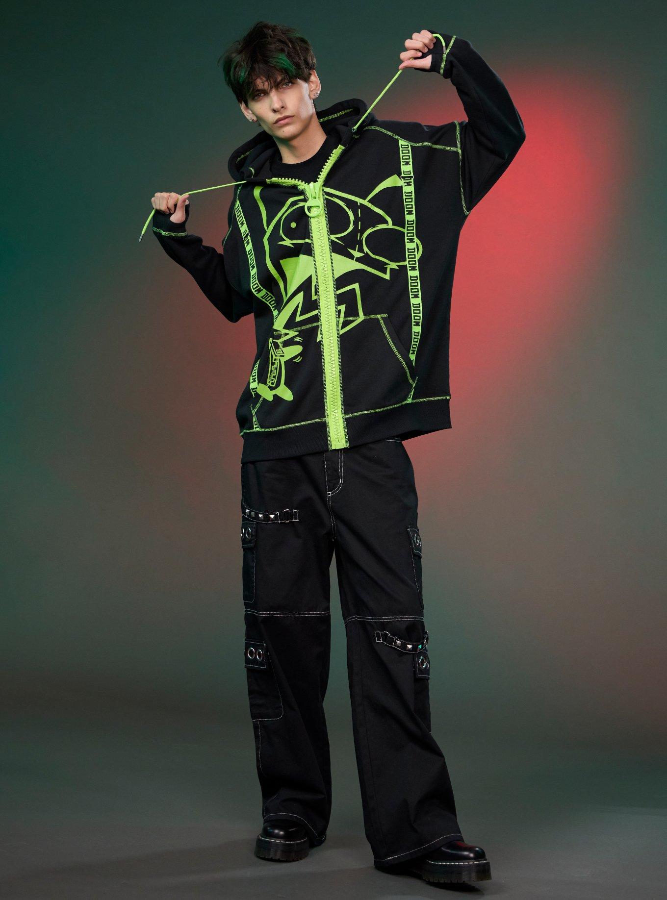 Invader Zim GIR Utility Hoodie, BLACK, alternate