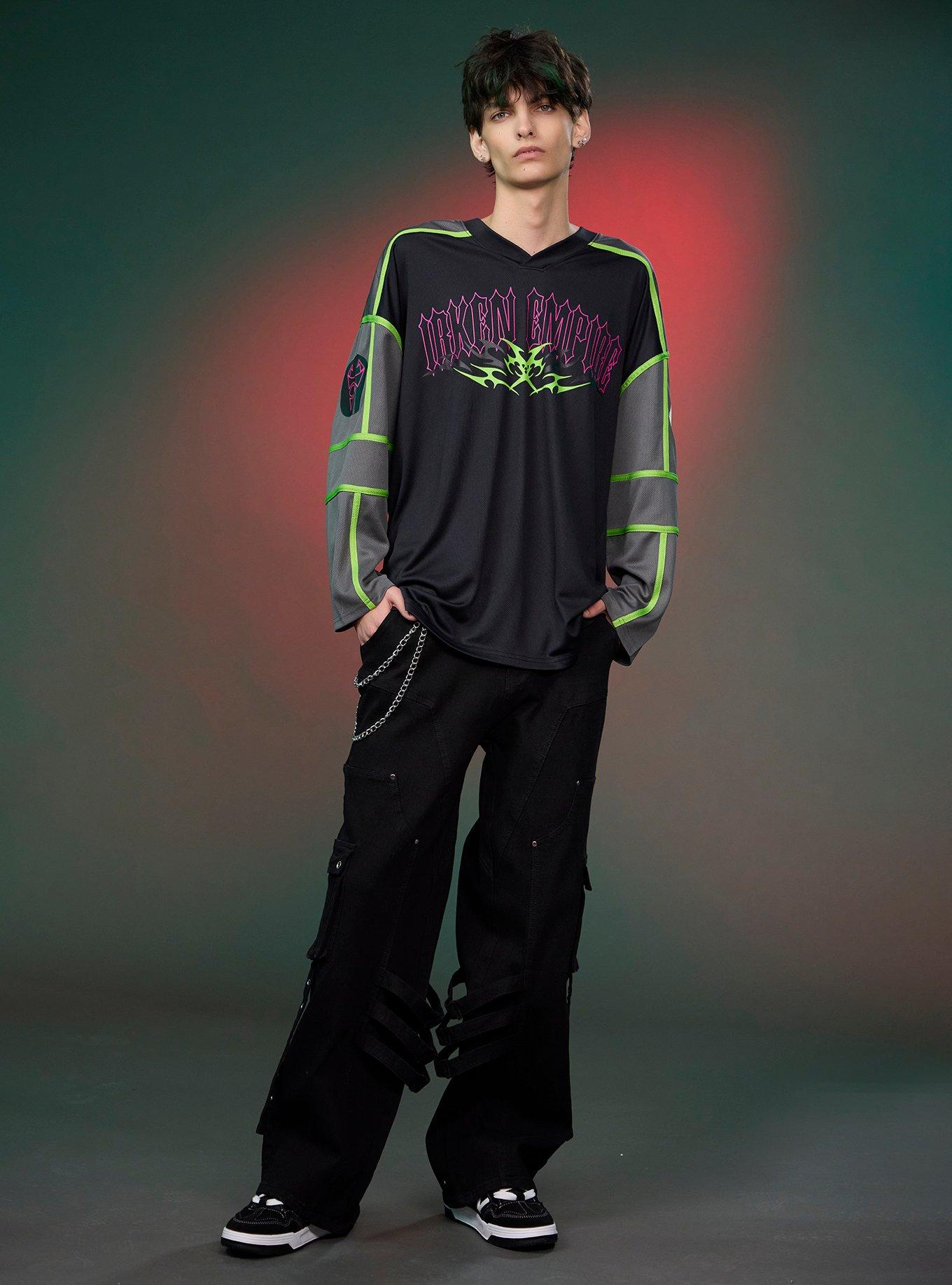 Invader Zim Irken Empire Hockey Jersey, BLACK, alternate