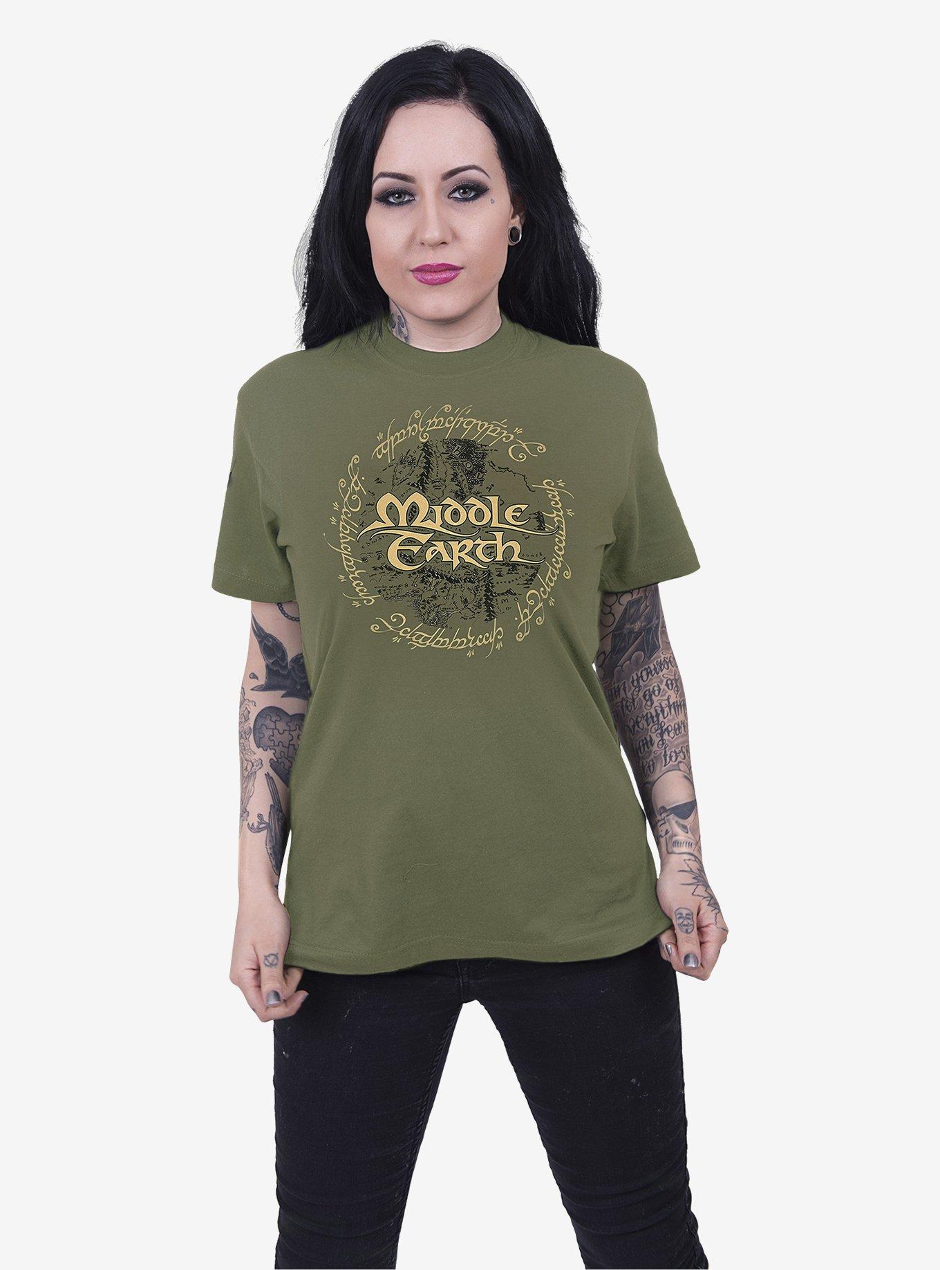 The Lord of the Rings Middle Earth T-Shirt Olive, OLIVE, alternate