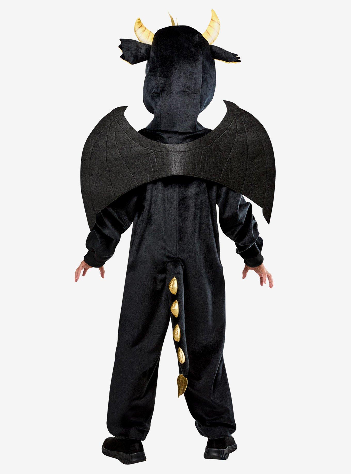 Black Dragon Zipsters Youth Costume, BLACK, alternate - view 3