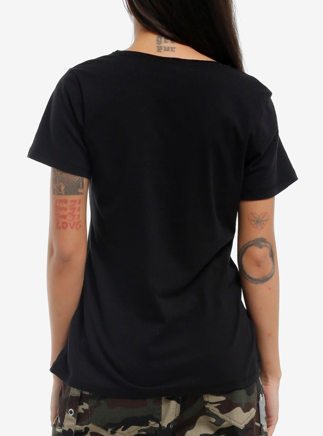 Winged Heart Filigree Rhinestone Girls T-Shirt, MULTI, alternate