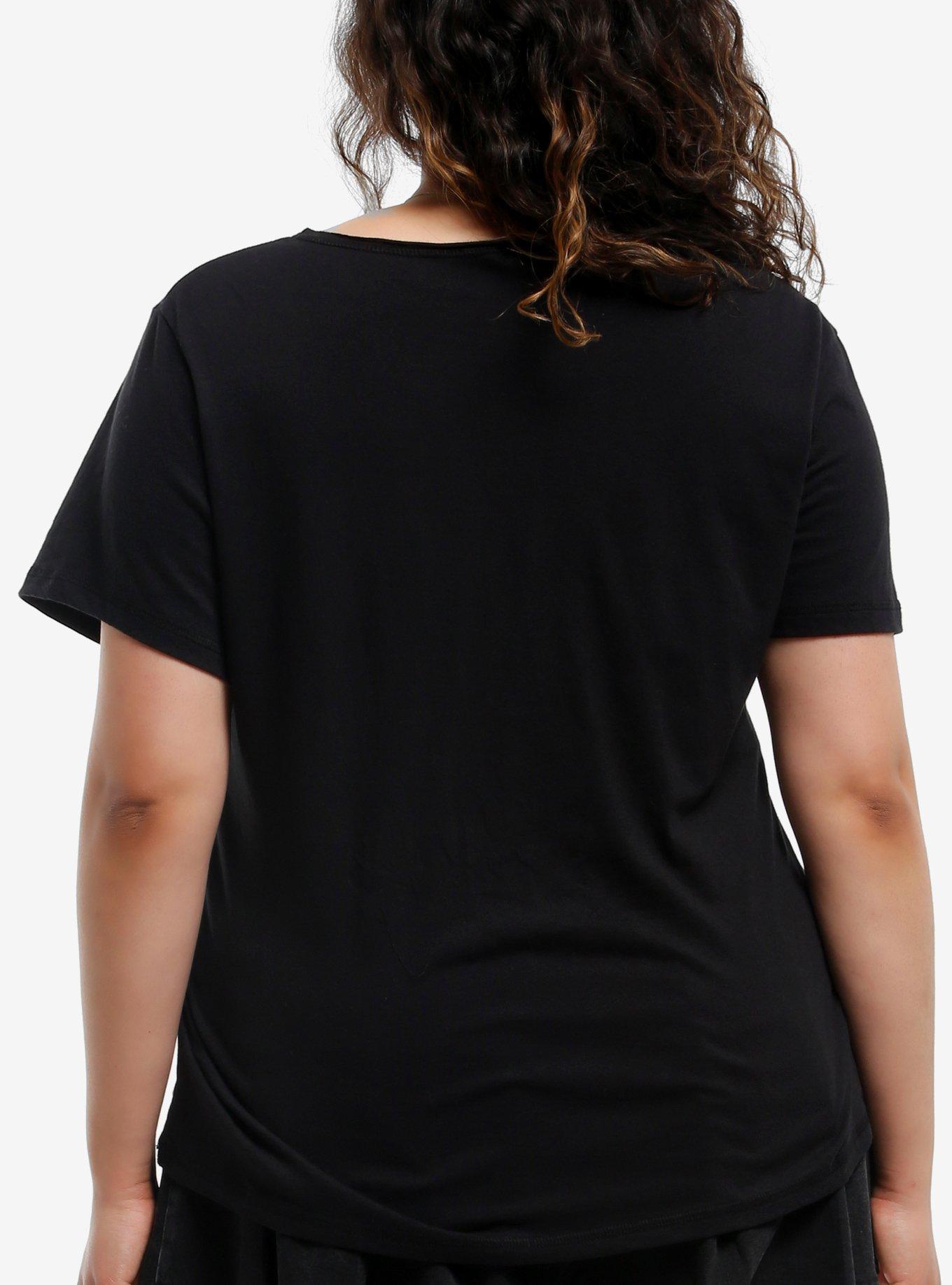 Winged Heart Filigree Rhinestone Girls T-Shirt Plus Size, MULTI, alternate