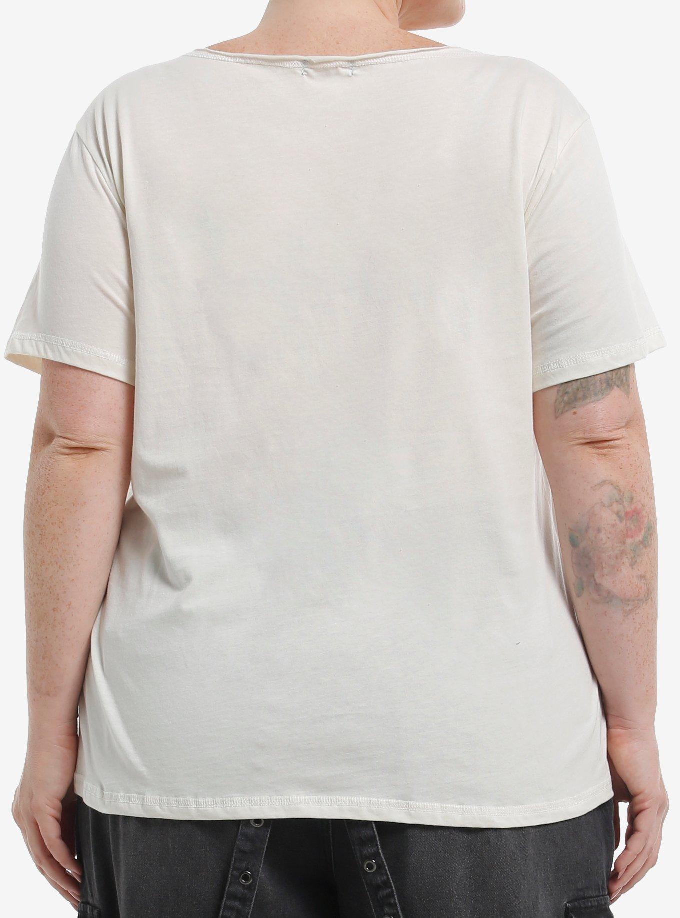 Winged Heart Rhinestone Girls V-Neck T-Shirt Plus Size, , hi-res