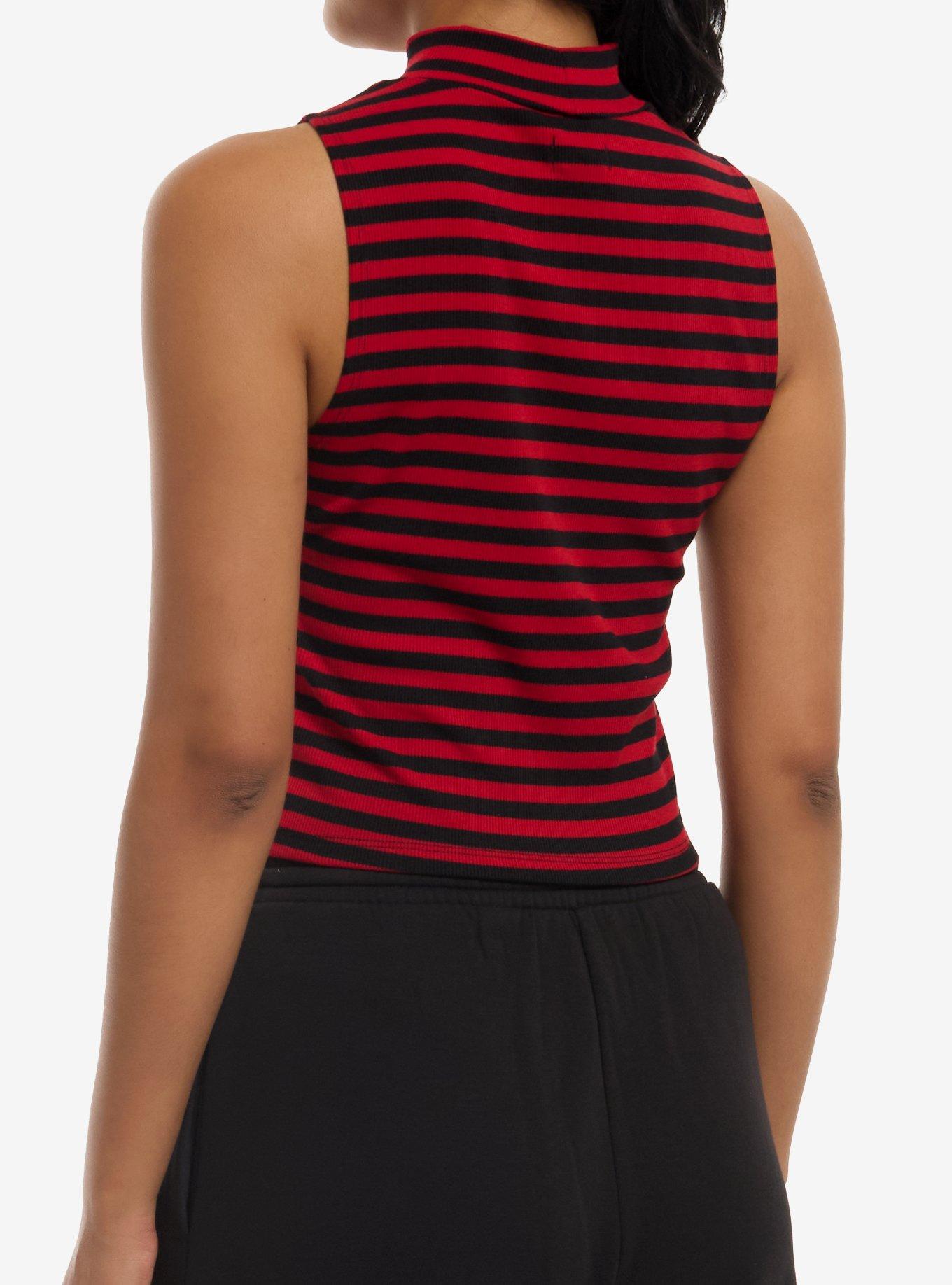 Black & Red Stripe Star Girls Tank Top, MULTI, alternate