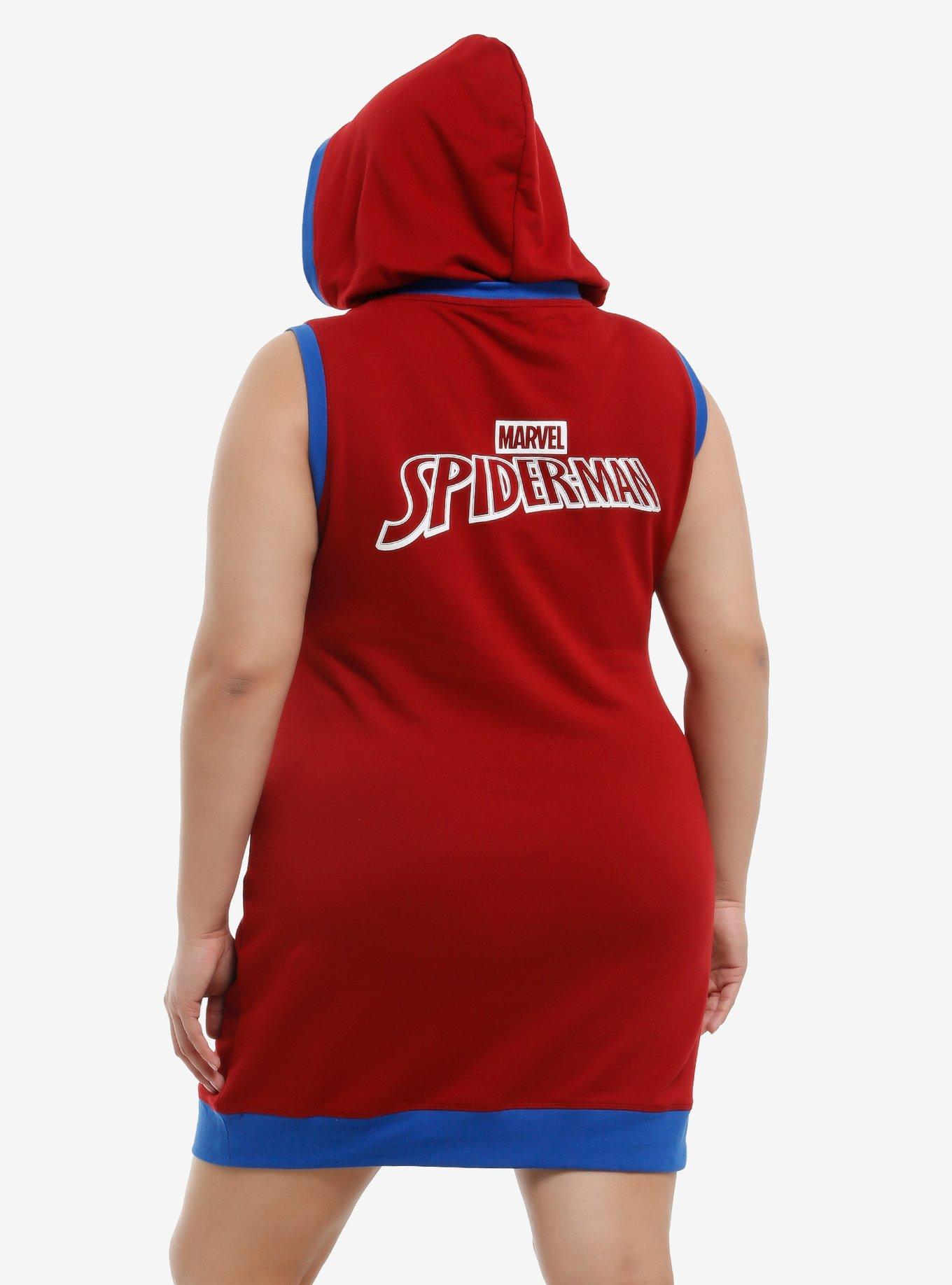 Her Universe Marvel Spider-Man Hoodie Dress Plus Size, , hi-res