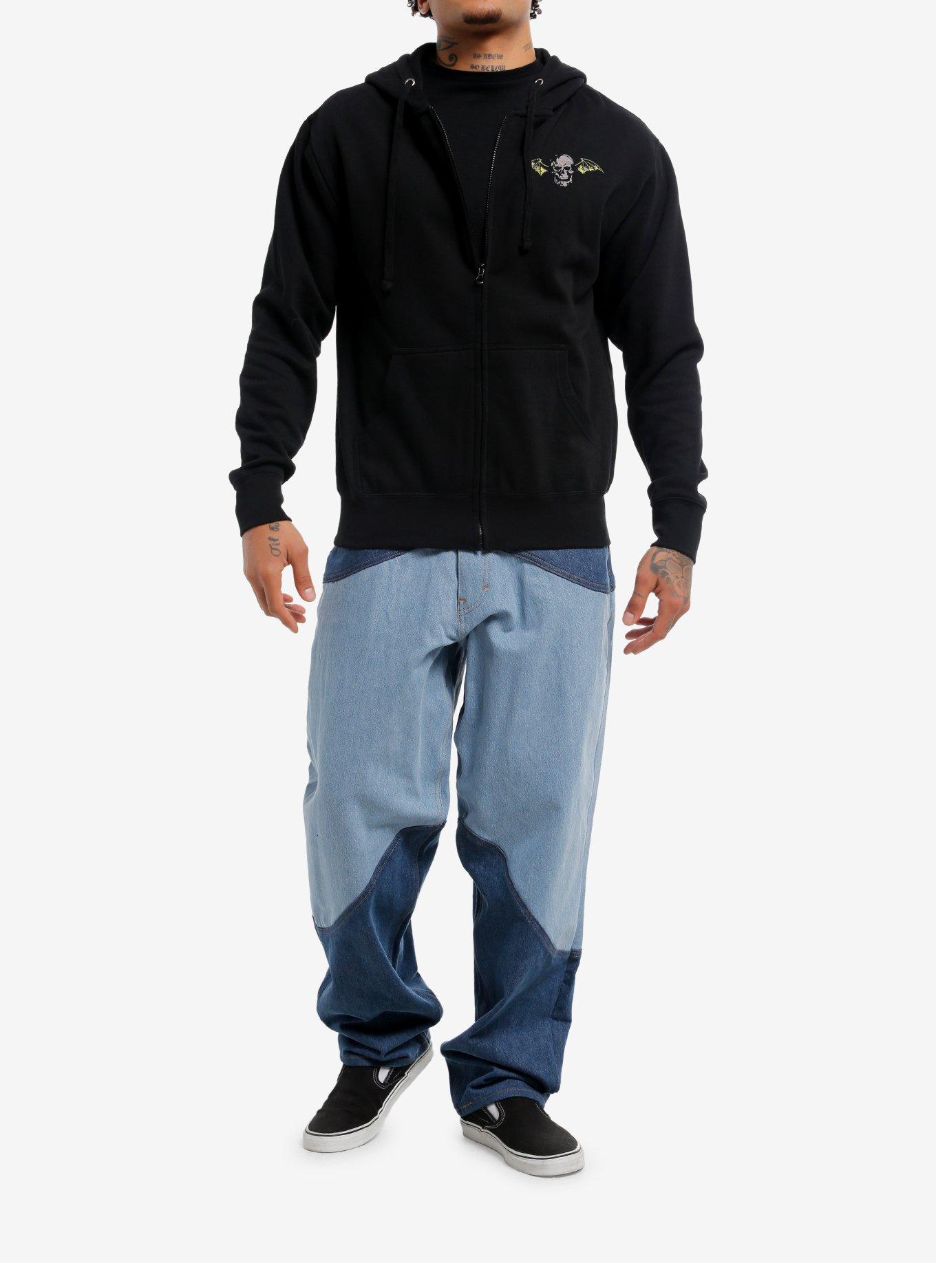 Avenged Sevenfold Winged Skull Hoodie, BLACK, alternate