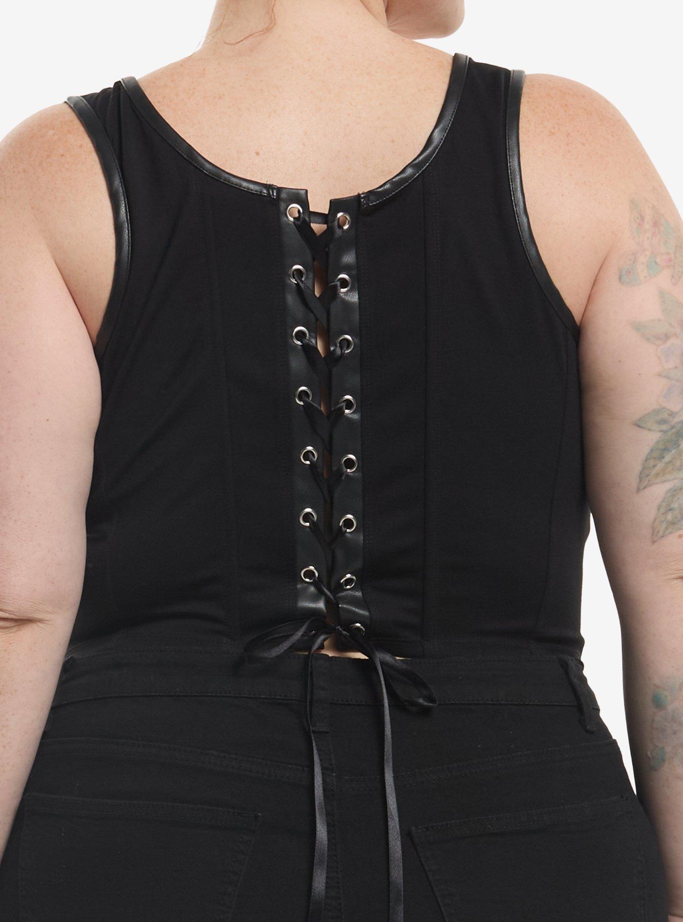 Death Note Chain Print Girls Corset Top Plus Size, , hi-res