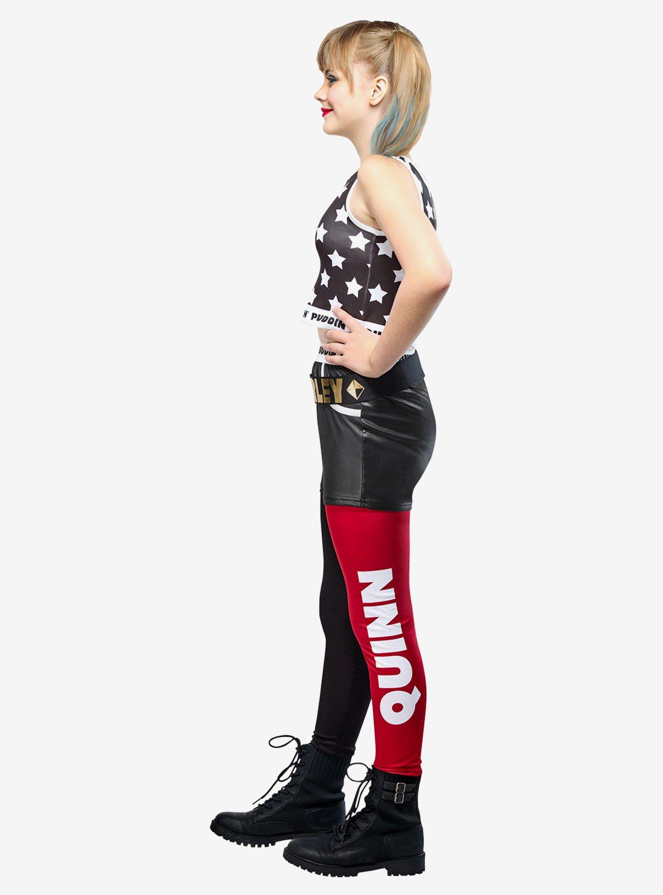 DC Comics Harley Quinn Deluxe Youth Costume, BLACK, alternate