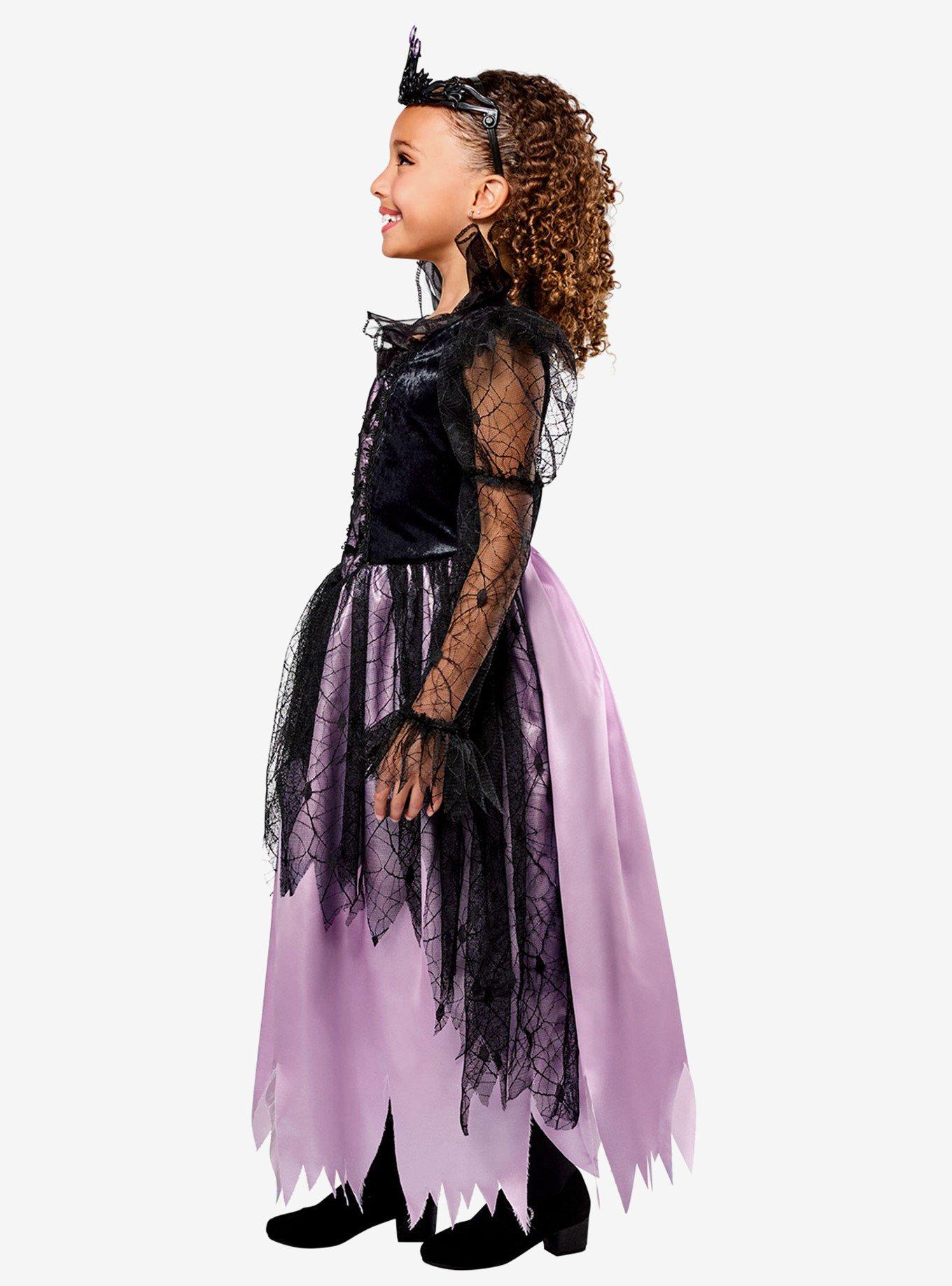 Purple & Black Gothic Queen Youth Costume, BLACK, alternate