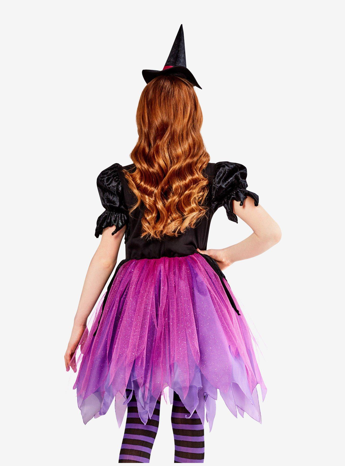 Purple Witch Dress with Hat, PURPLE, alternate