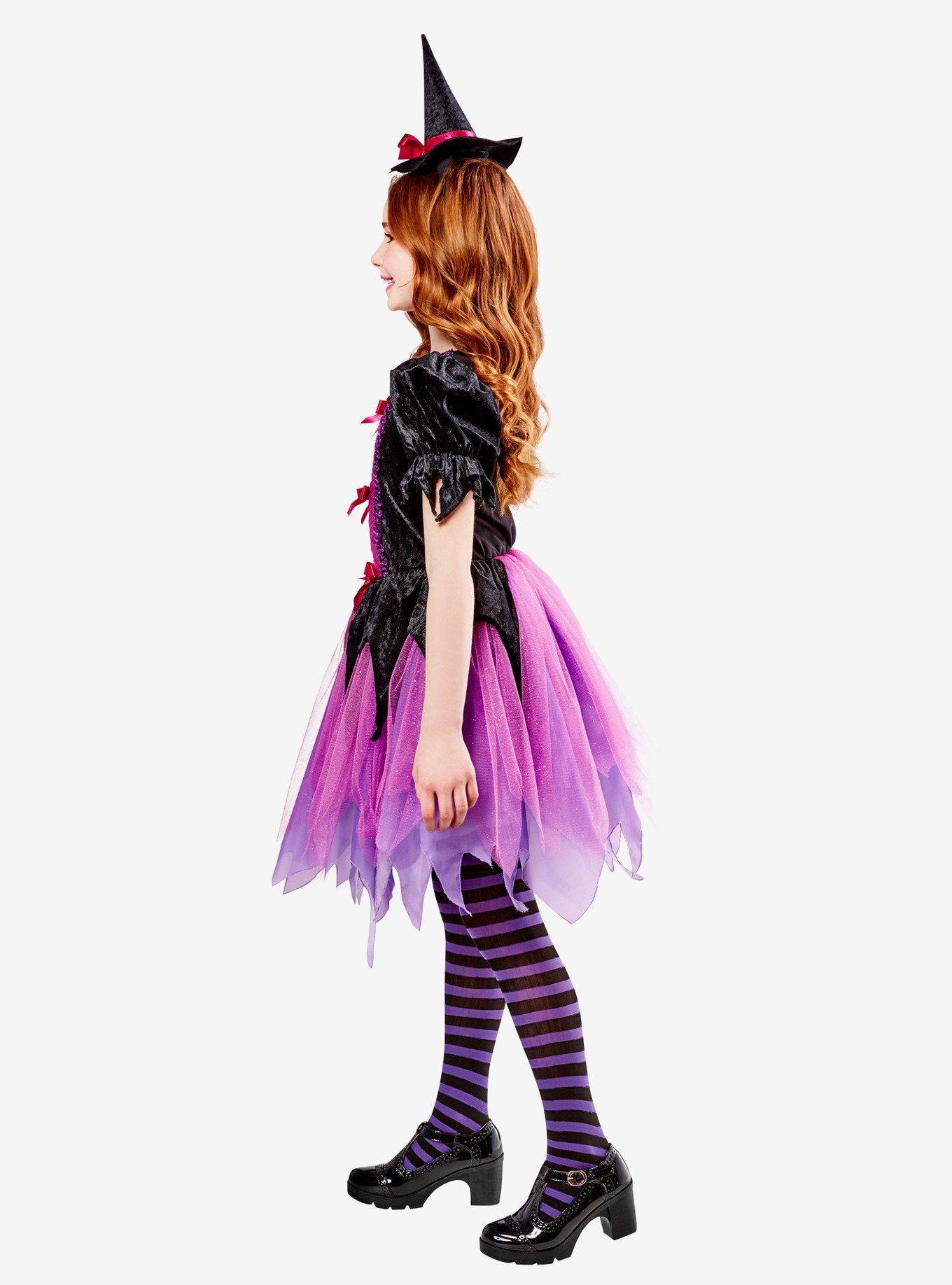 Purple Witch Dress with Hat, PURPLE, alternate