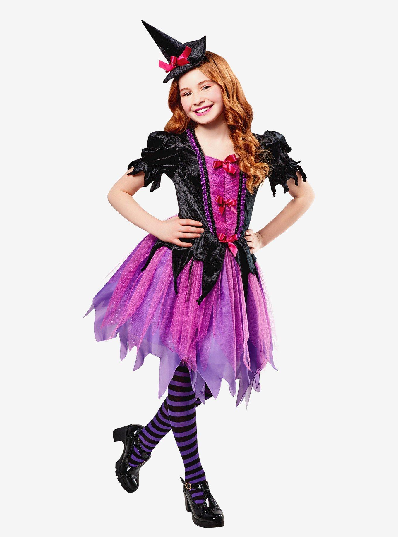 Purple Witch Dress with Hat, PURPLE, alternate