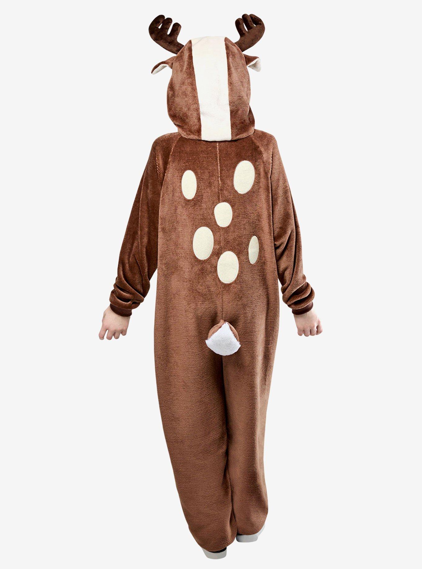 Reindeer Zipsters Youth Costume, BROWN, alternate - view 4