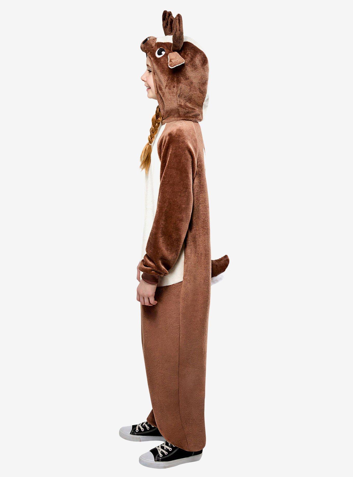 Reindeer Zipsters Youth Costume, BROWN, alternate - view 5