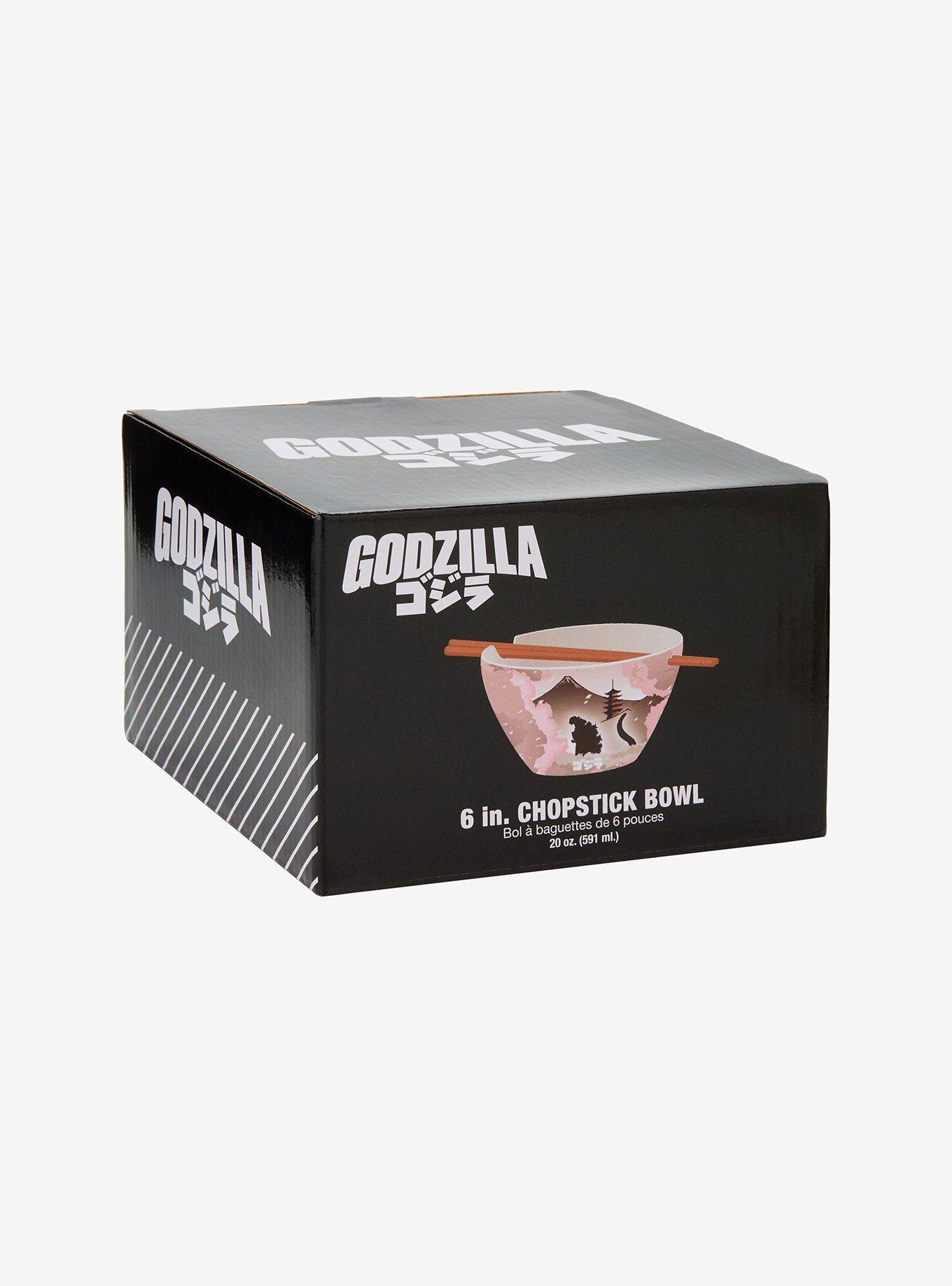 Godzilla Landscape Ramen Bowl With Chopsticks, , alternate