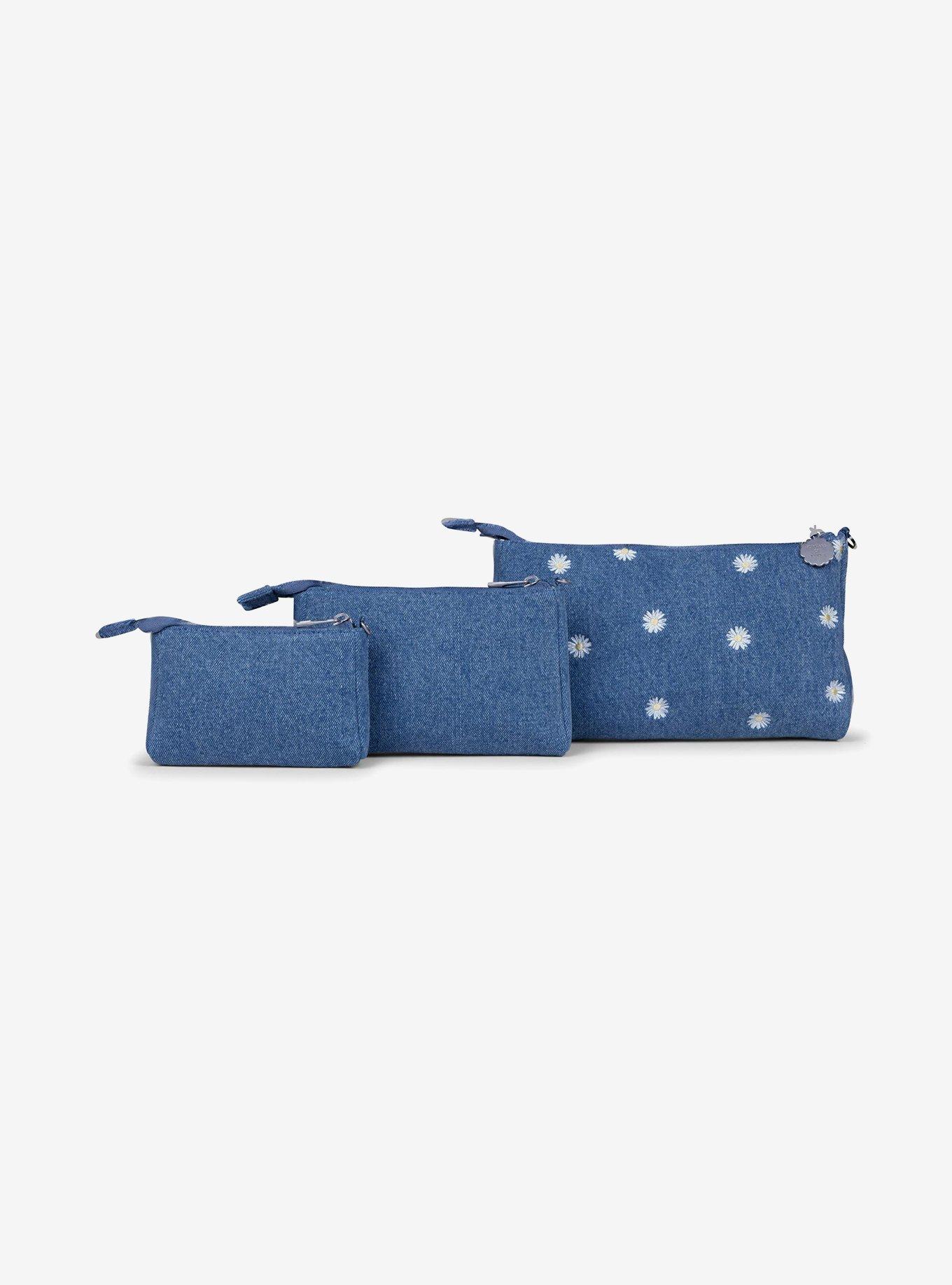 JuJuBe Denim and Daisies 3-piece Pouch Set, , hi-res