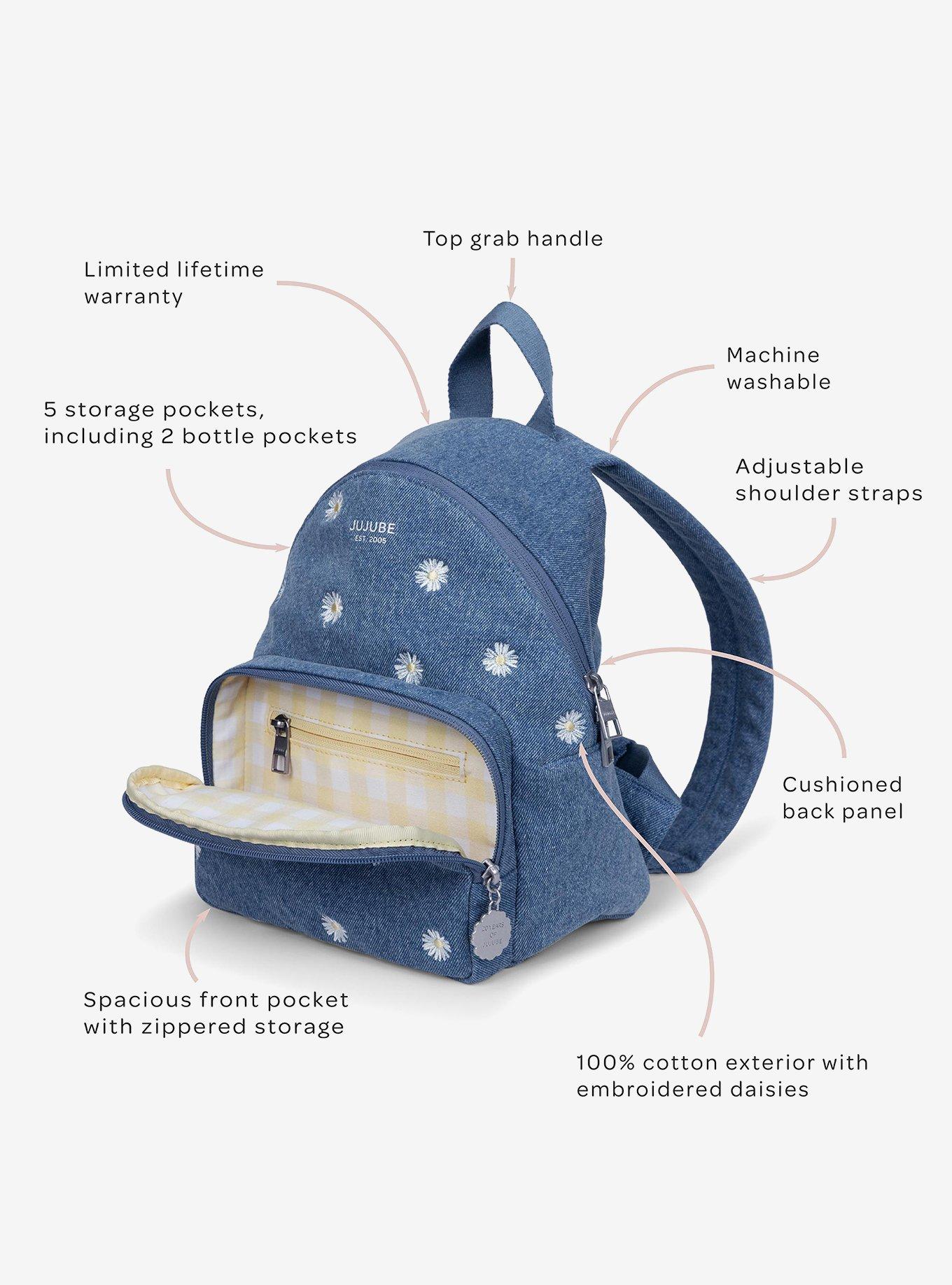 JuJuBe Denim and Daisies Everyday Mini Backpack, , alternate