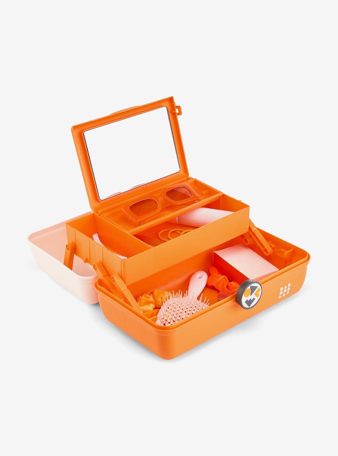 Caboodles School Spirit On-The-Go Girl White Over Orange, , alternate