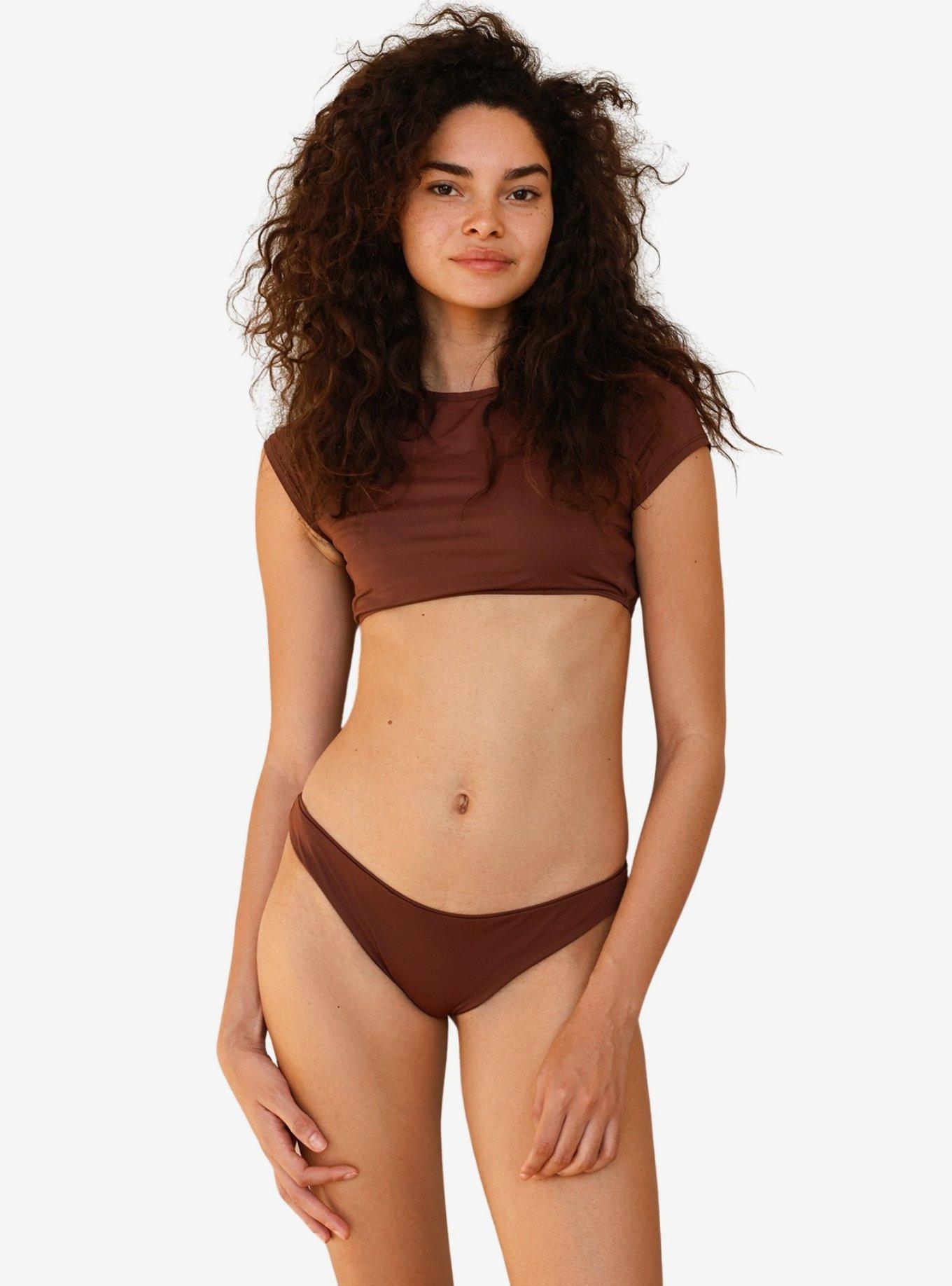 Dippin' Daisy's Nocturnal Cheeky Bikini Bottom, BROWN, alternate
