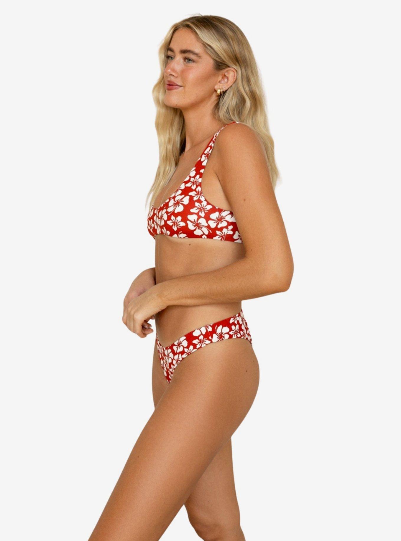 Dippin' Daisy's Nocturnal Cheeky Bikini Bottom, RED, alternate