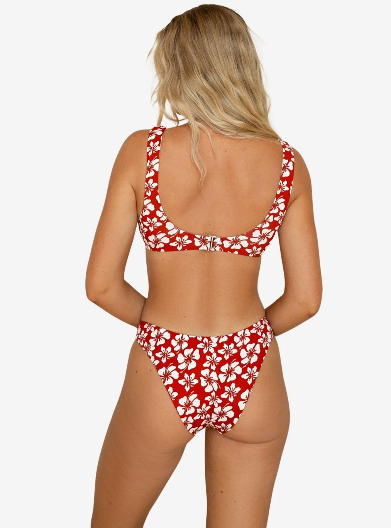 Dippin' Daisy's Nocturnal Cheeky Bikini Bottom, RED, alternate