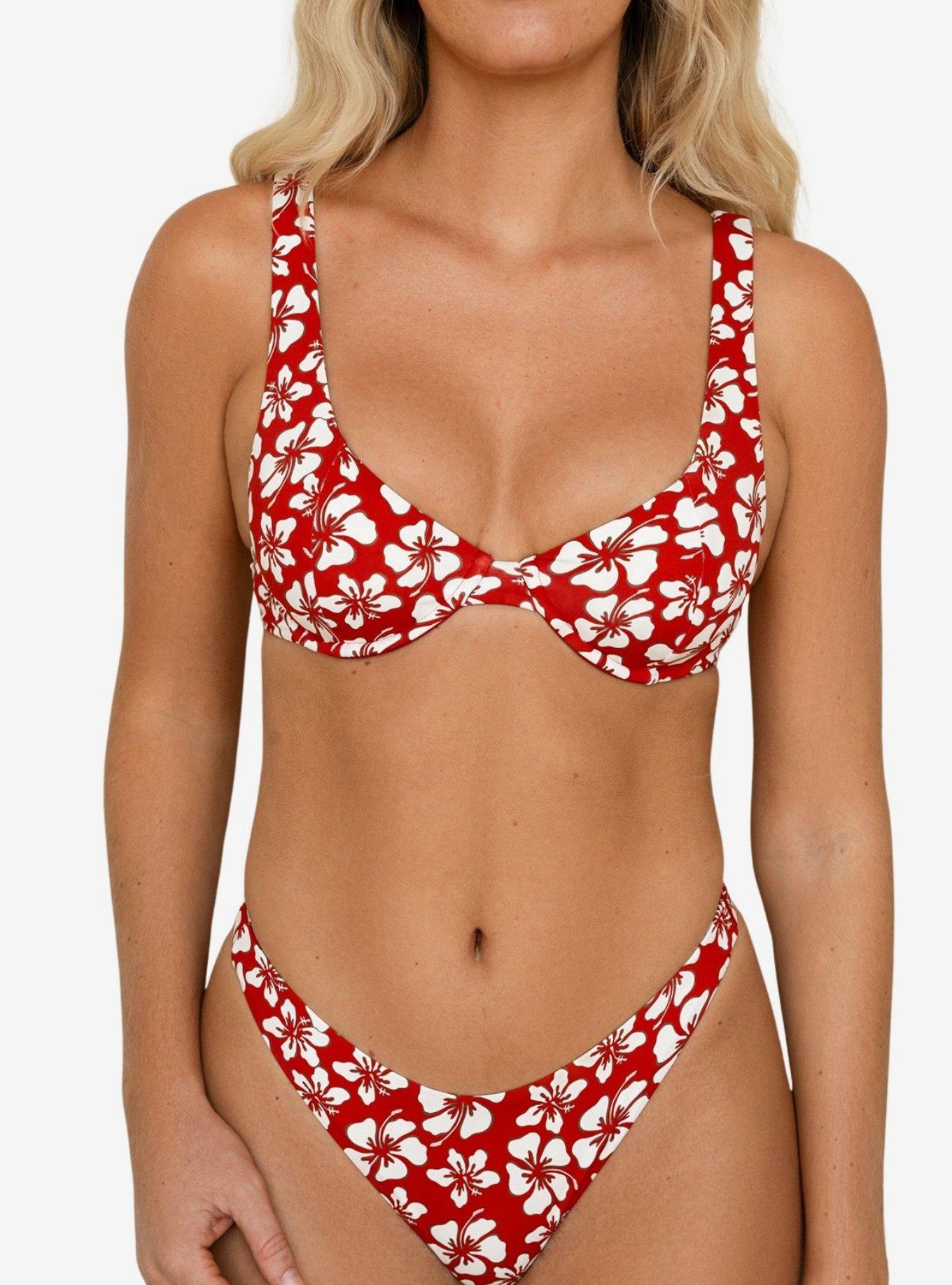 Dippin' Daisy's Sofia Underwire Bikini Top, RED, alternate