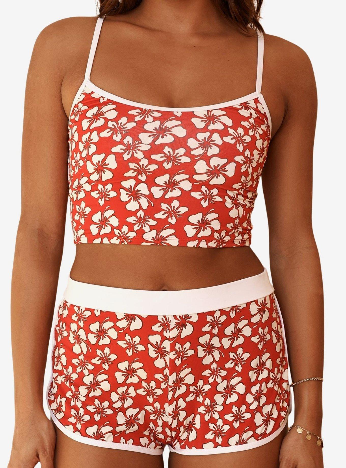 Dippin' Daisy's Hanalei Tankini Top, RED, alternate