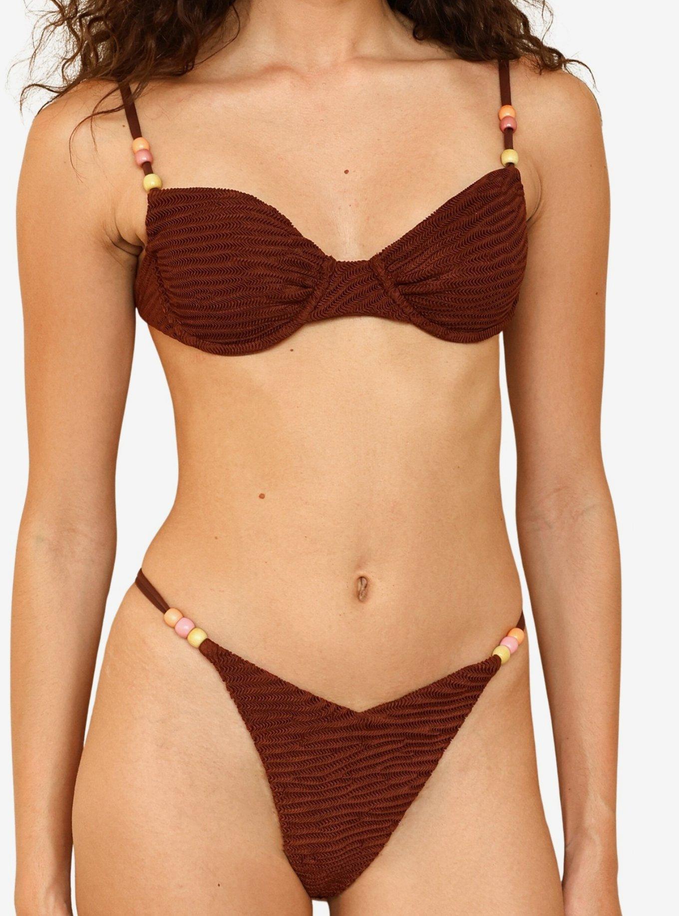 Dippin' Daisy's Costa Underwire Bikini Top, BROWN, alternate