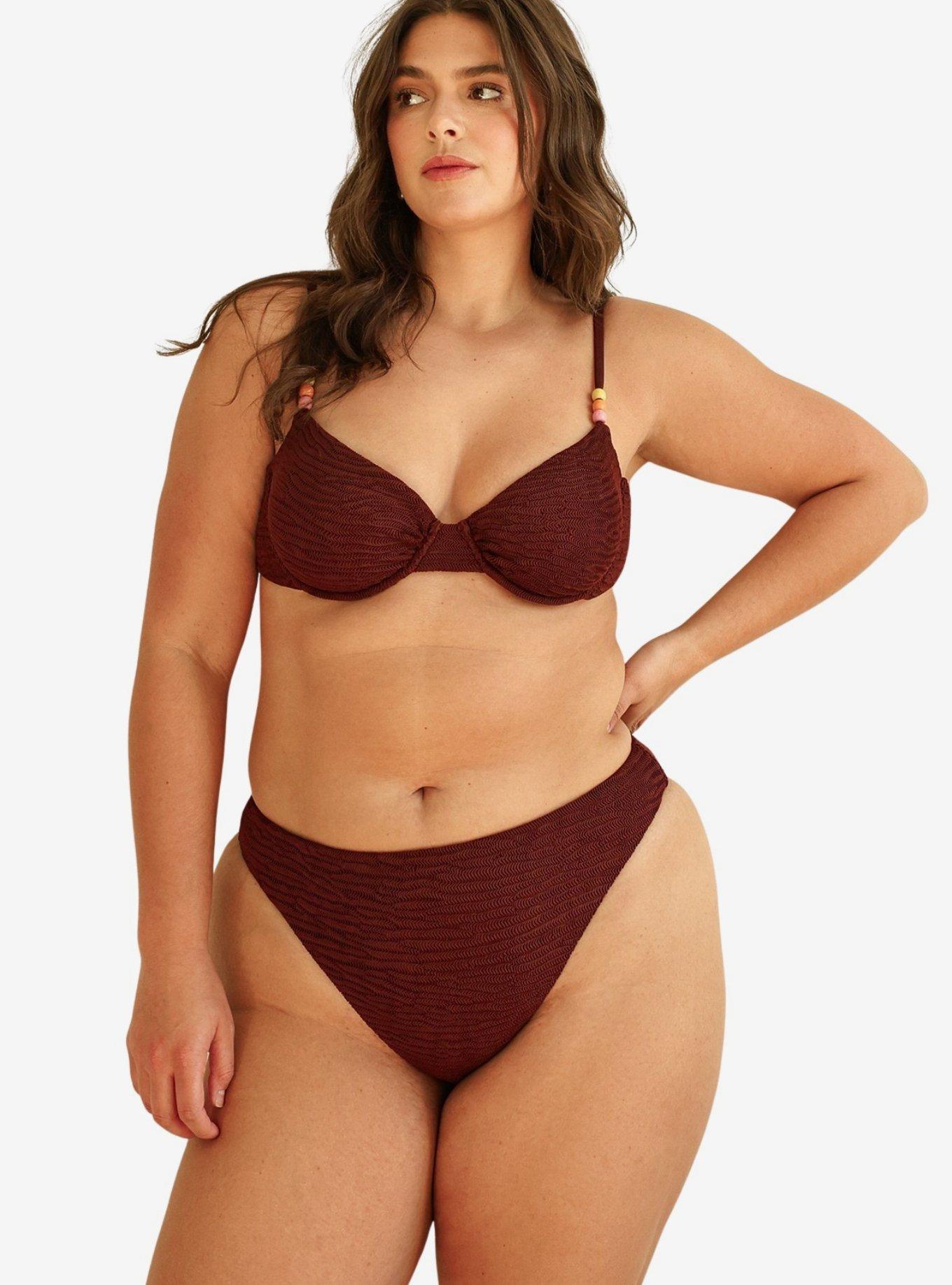 Dippin' Daisy's Costa Underwire Bikini Top, BROWN, alternate