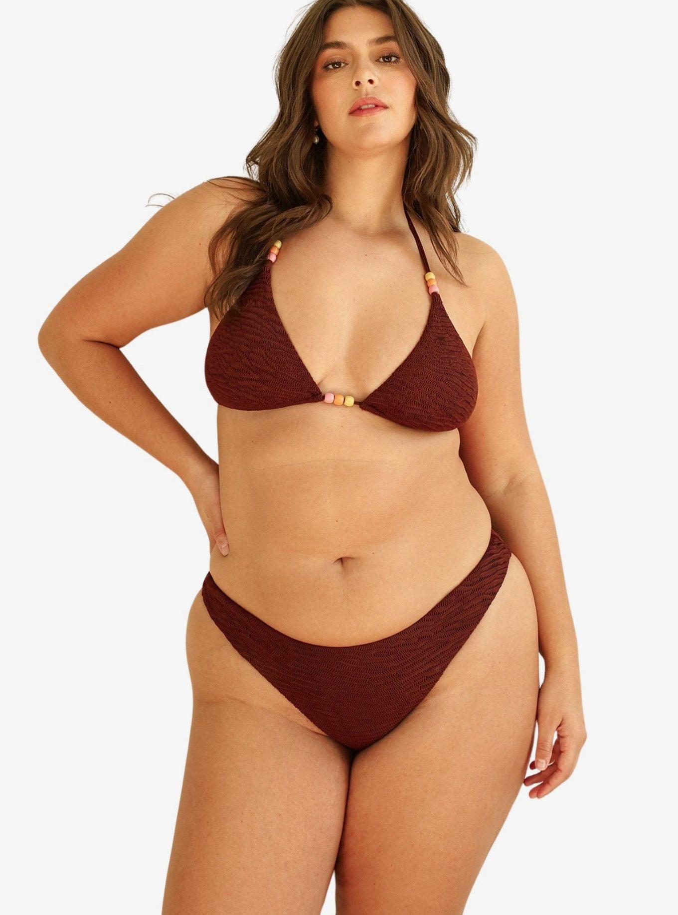 Dippin' Daisy's Bali Triangle Bikini Top, BROWN, alternate