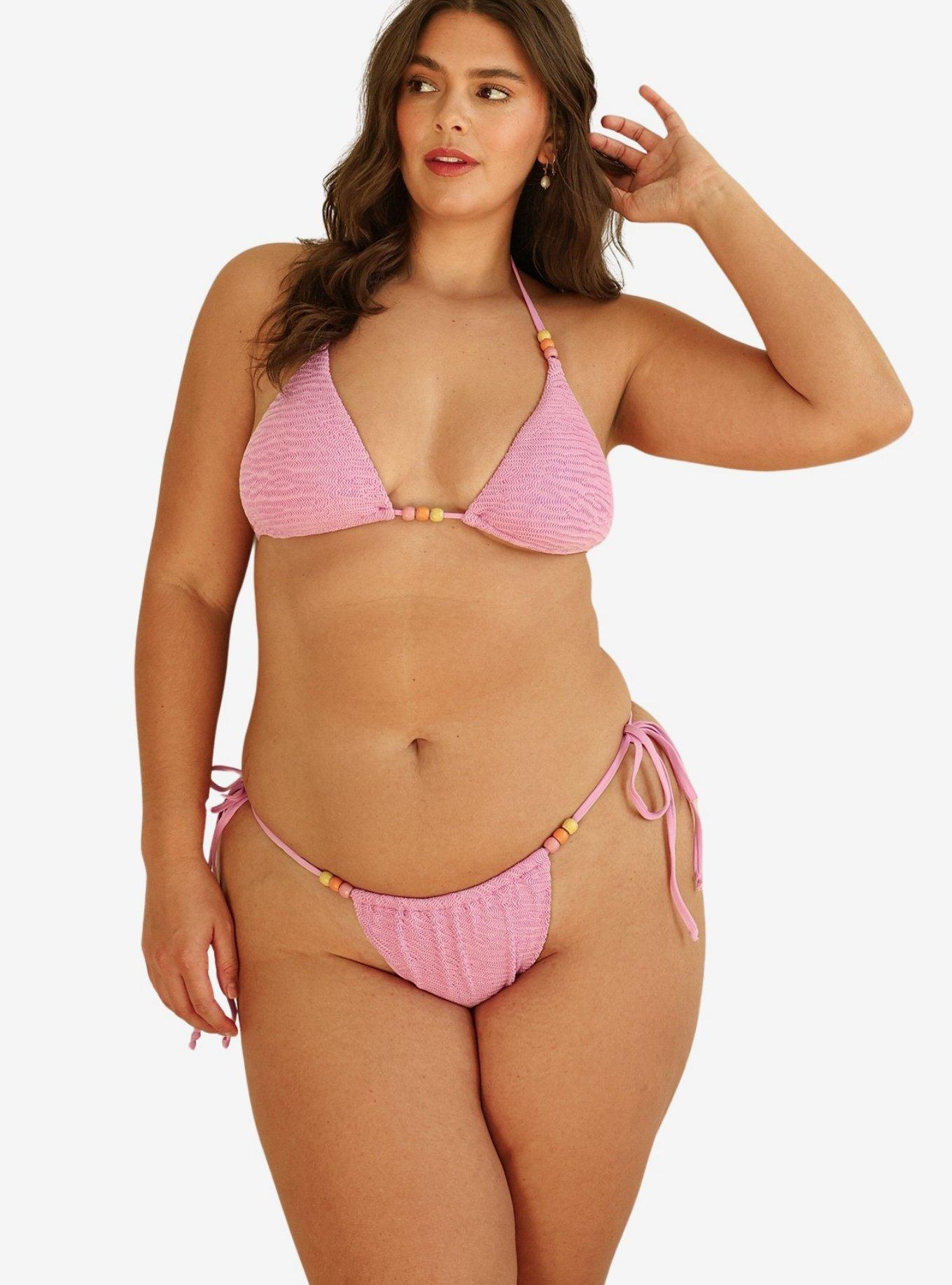 Dippin' Daisy's Bali Triangle Bikini Top, PINK, alternate