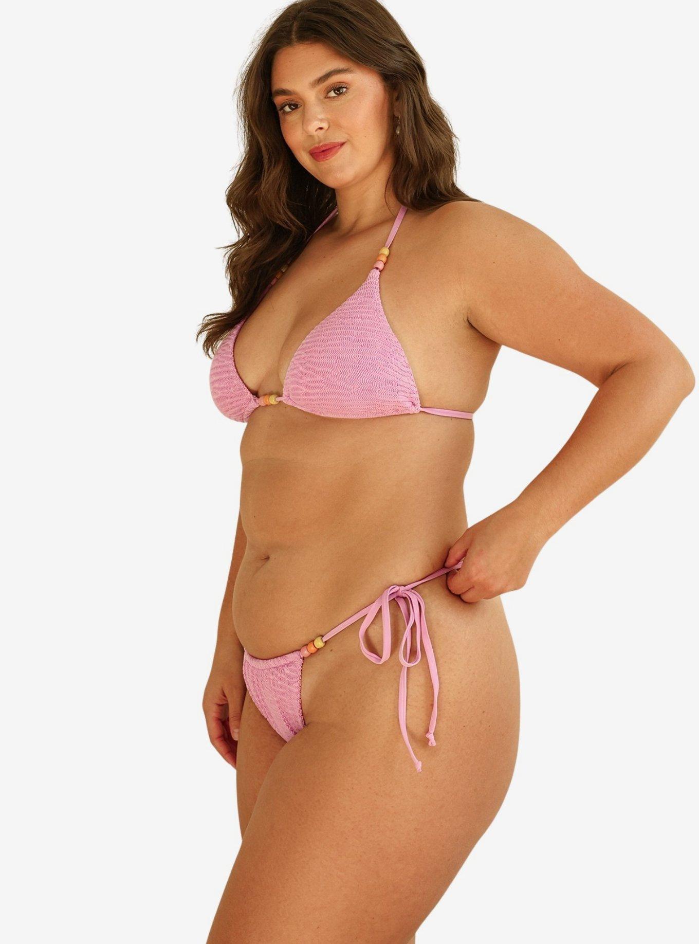 Dippin' Daisy's Bali Triangle Bikini Top, PINK, alternate