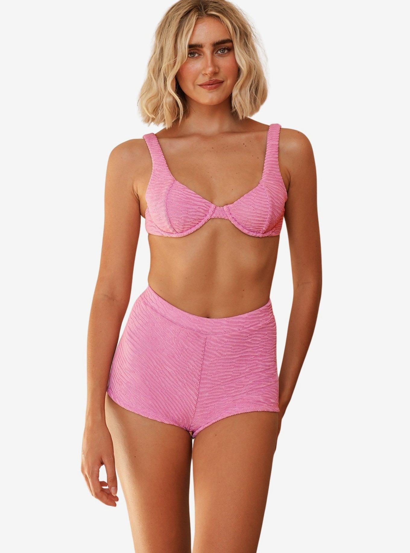 Dippin' Daisy's Farrah Elastic Waist Shorts, PINK, alternate