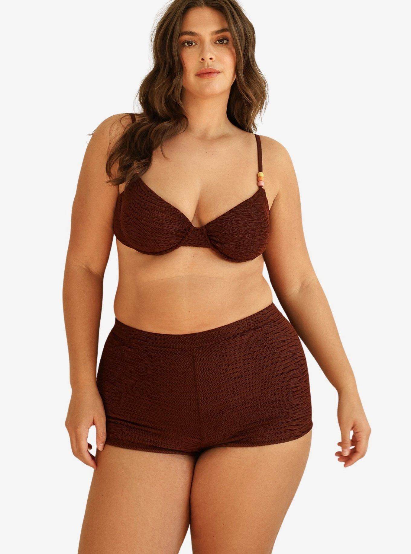 Dippin' Daisy's Farrah Elastic Waist Shorts, BROWN, alternate