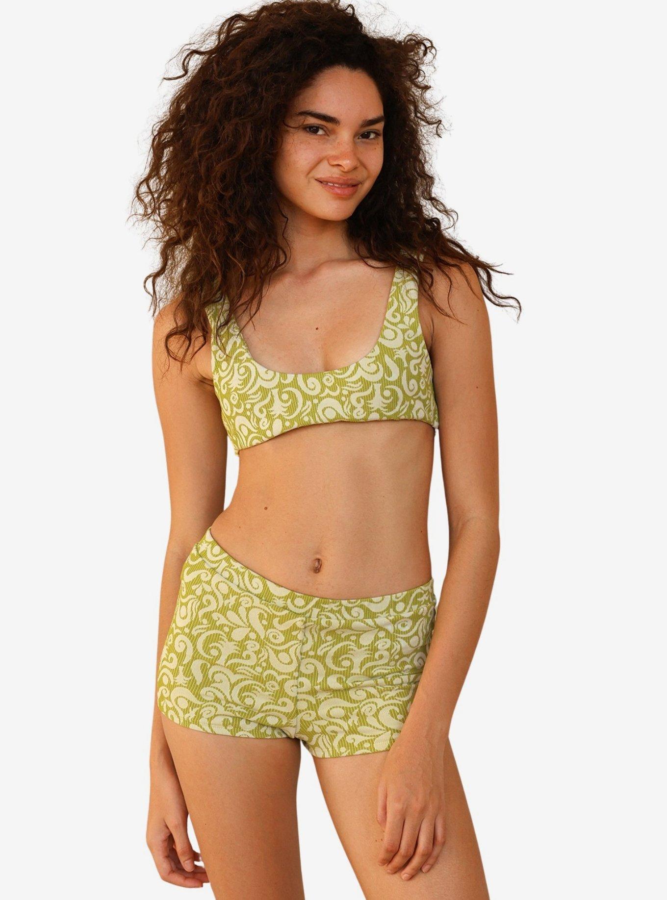 Dippin' Daisy's Farrah Elastic Waist Shorts, GREEN, alternate
