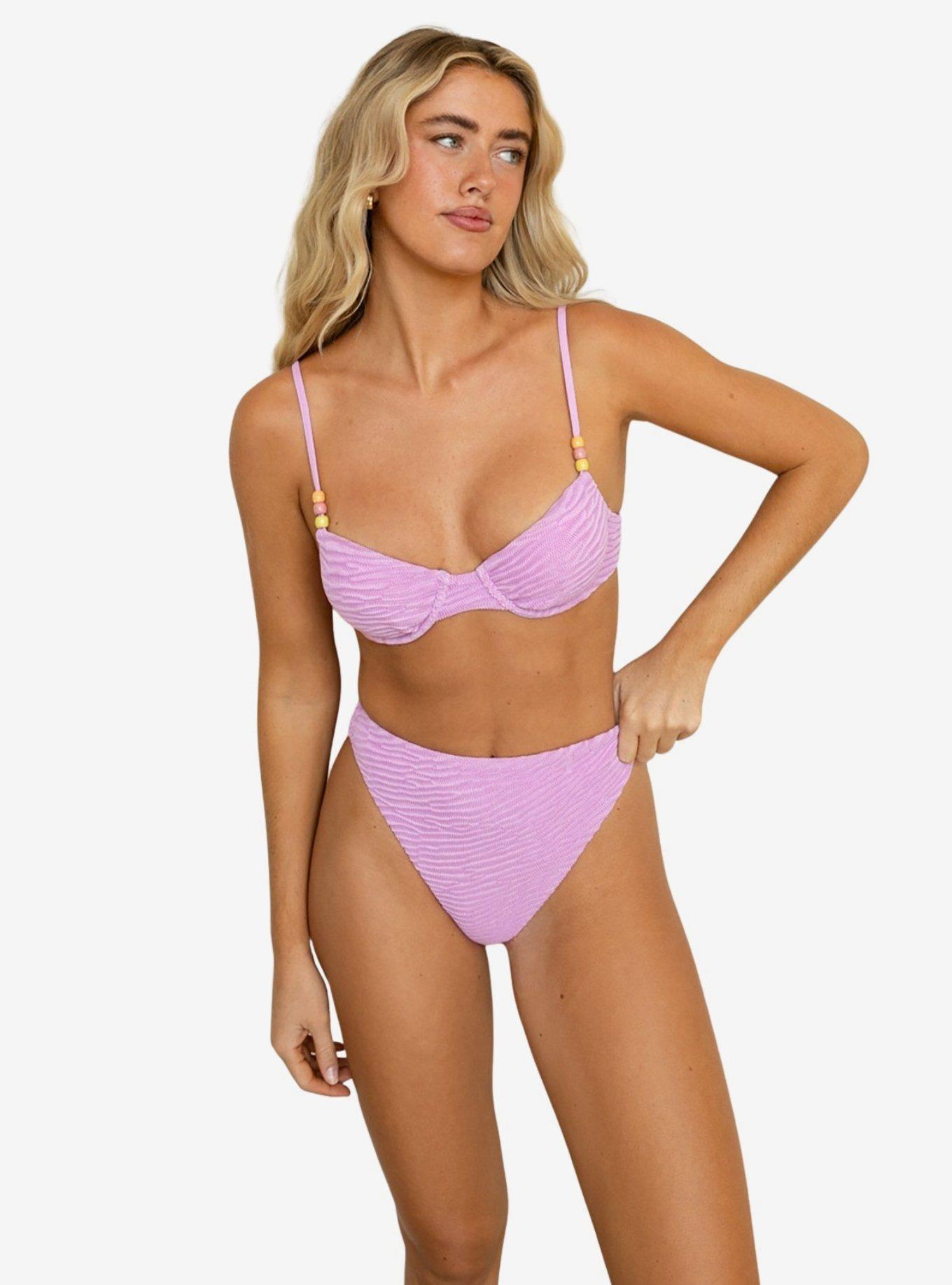 Dippin' Daisy's Seashore High Waist Cheeky Bikini Bottom, PINK, alternate