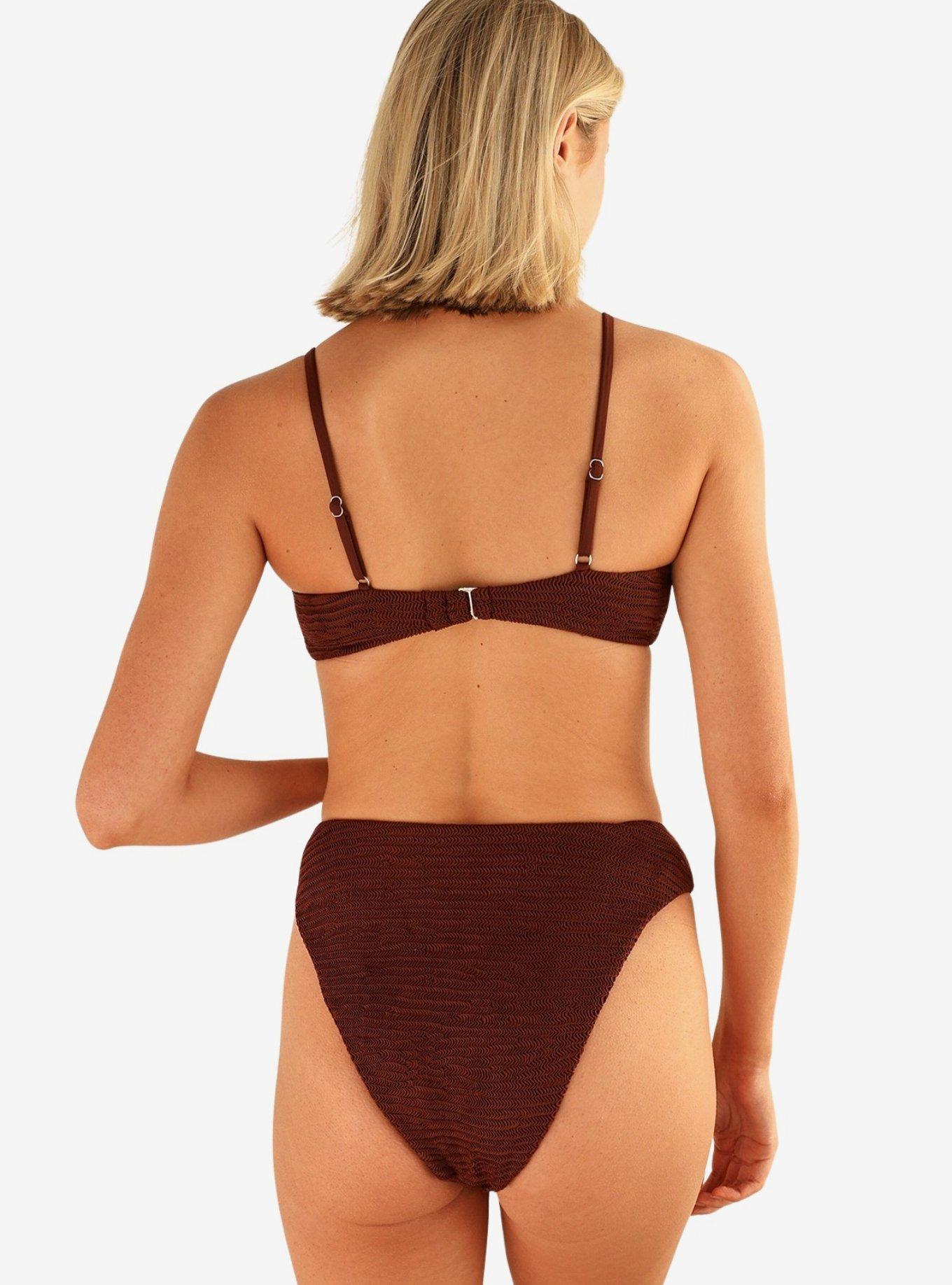 Dippin' Daisy's Seashore High Waist Cheeky Bikini Bottom, BROWN, alternate