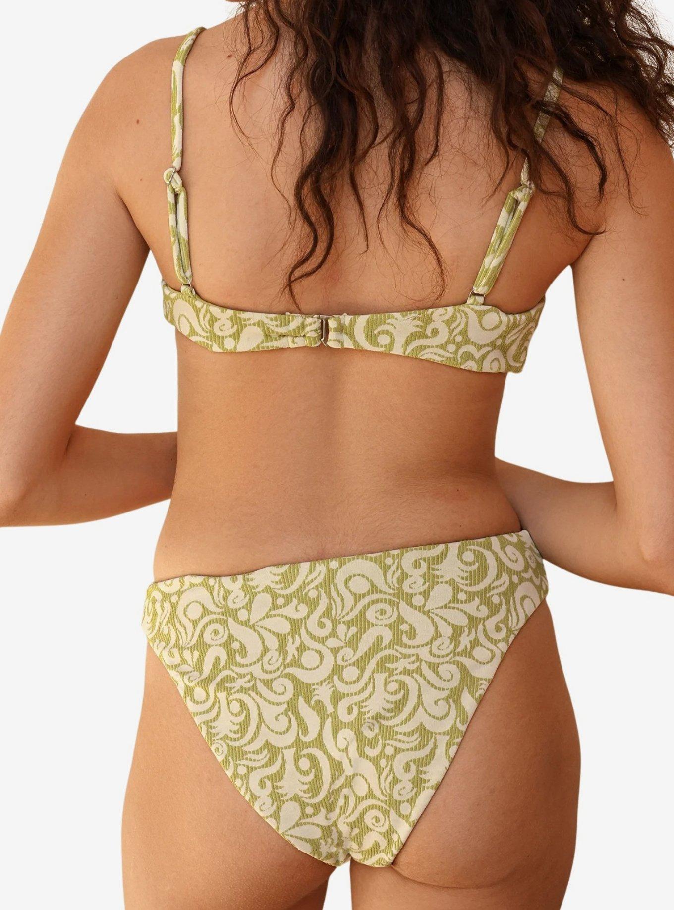 Dippin' Daisy's Seashore High Waist Cheeky Bikini Bottom, GREEN, alternate