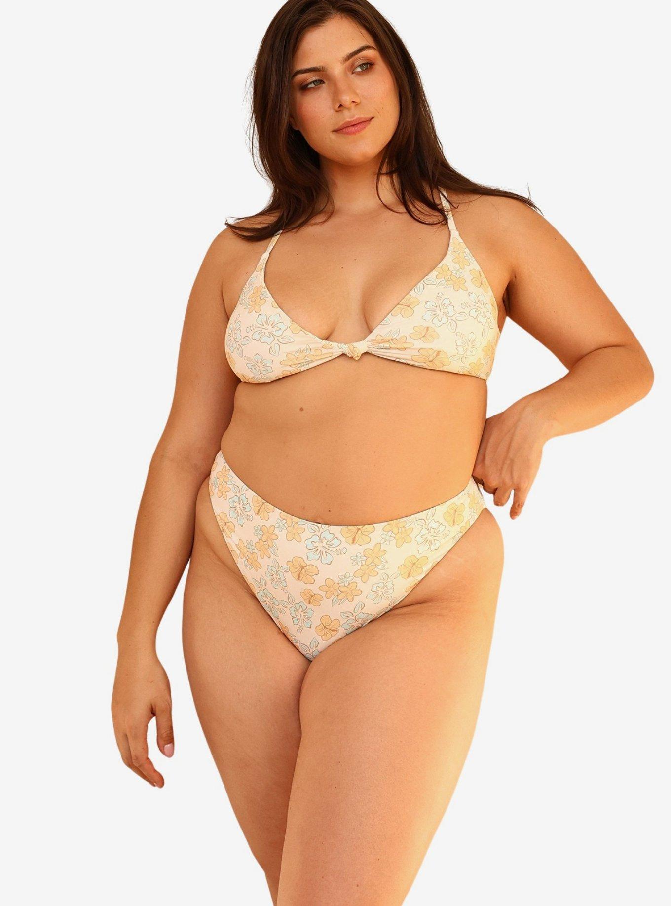 Dippin' Daisy's Seashore High Waist Cheeky Bikini Bottom, BRIGHT YELLOW, alternate